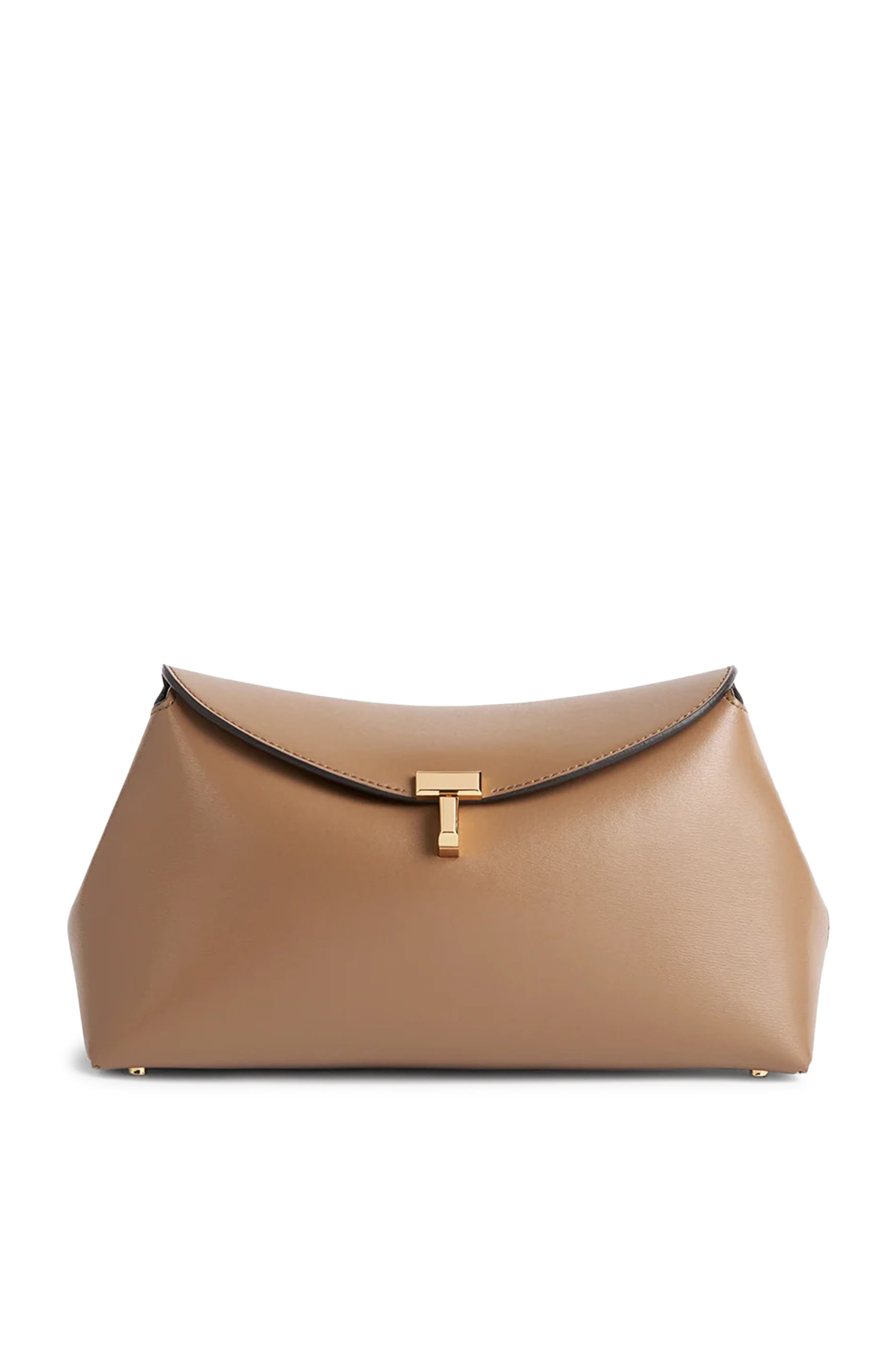 T-Lock Leather Clutch