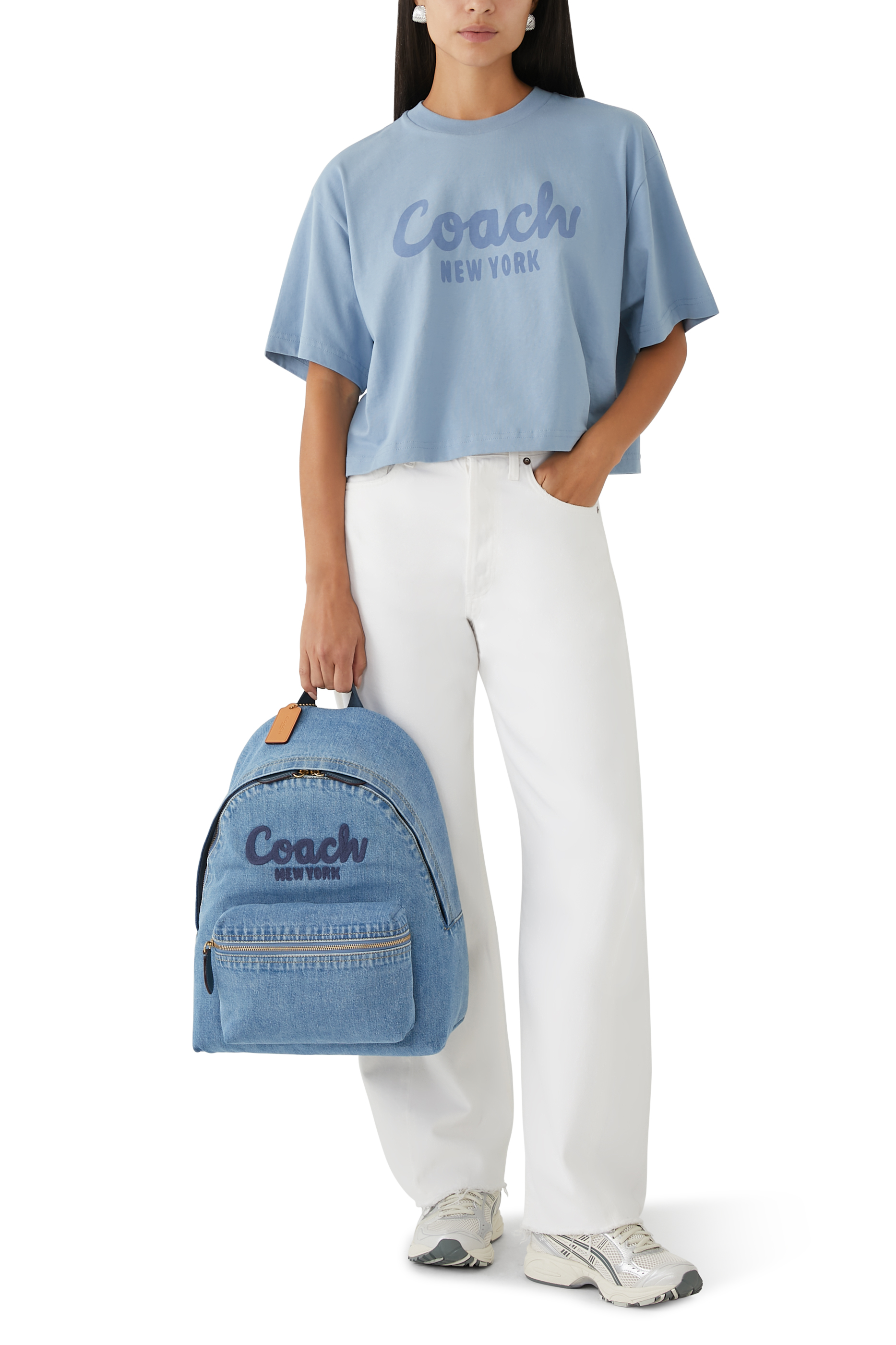 Denim Cargo Backpack