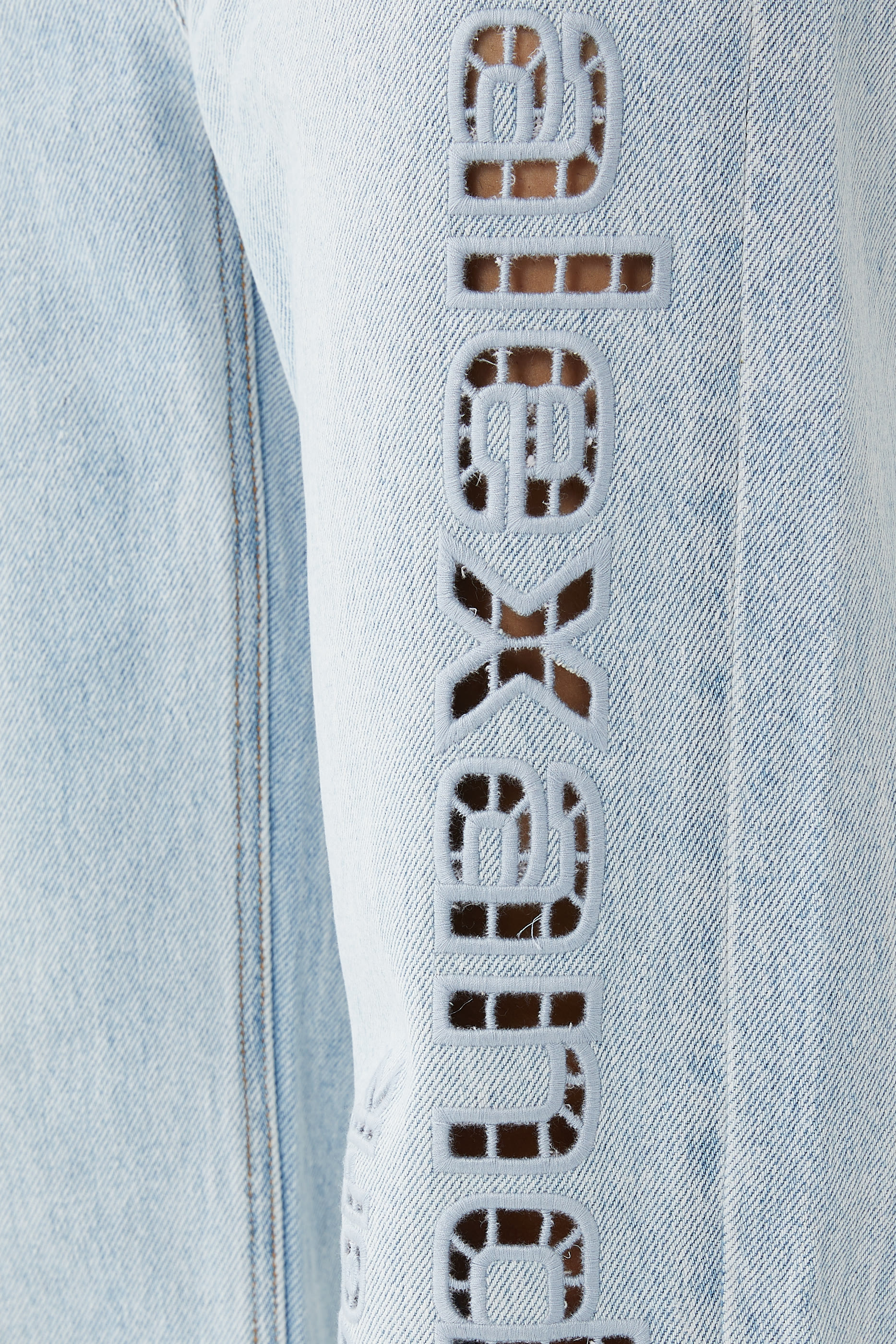 Ez Cut-Out Logo Denim Jeans