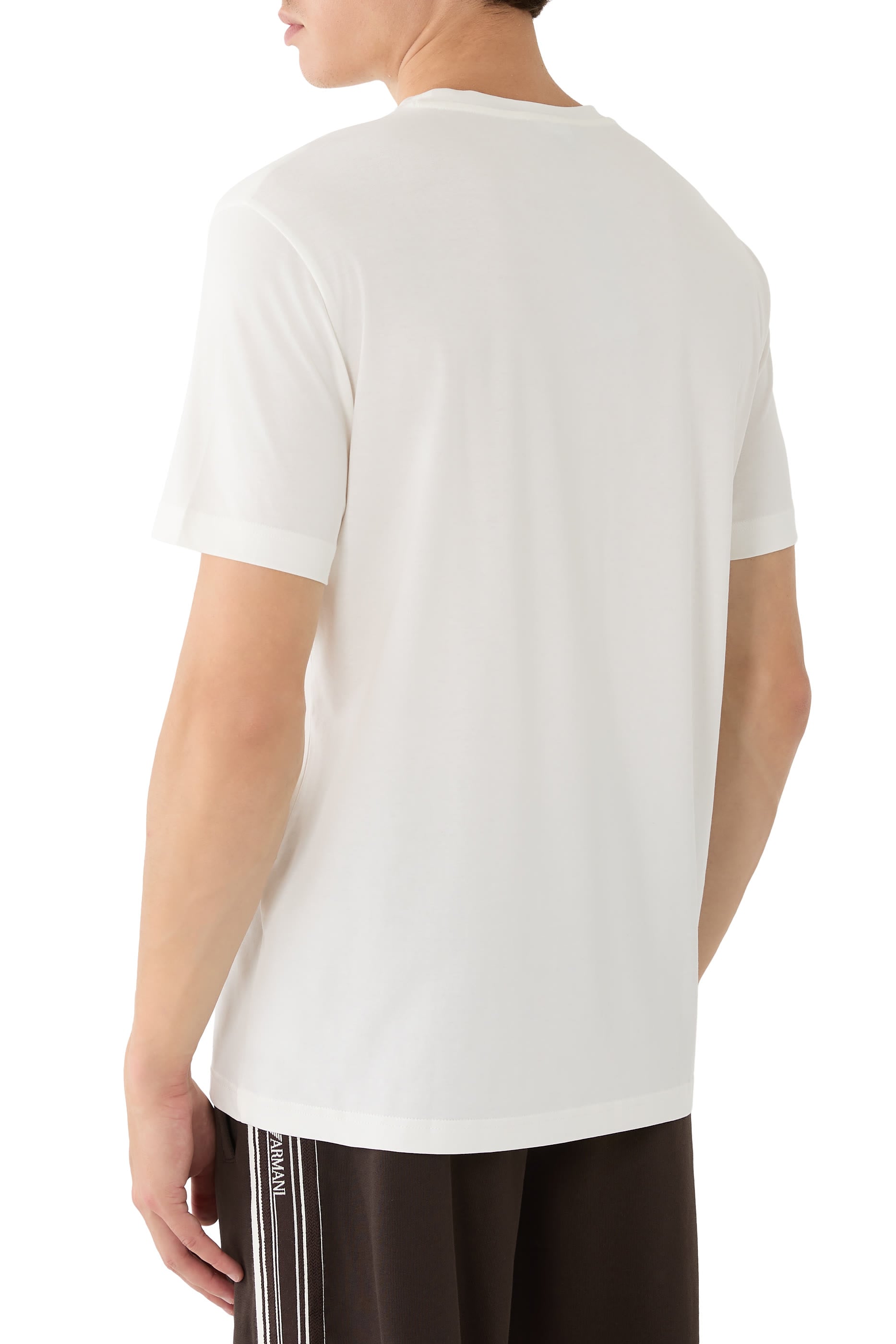 Embroidered Logo and Flock Print T-Shirt