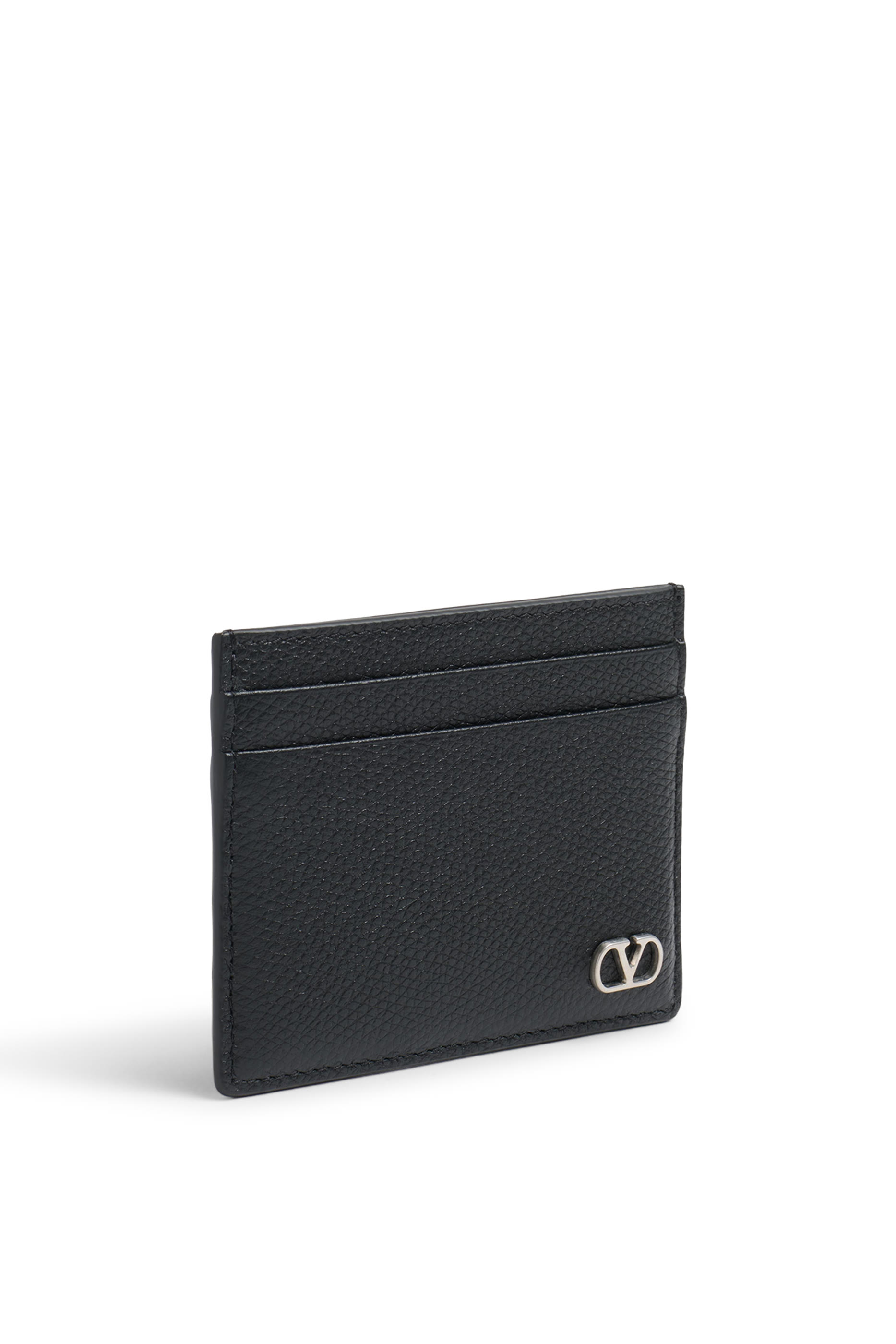 VLogo Signature Grainy Calfskin Card Holder