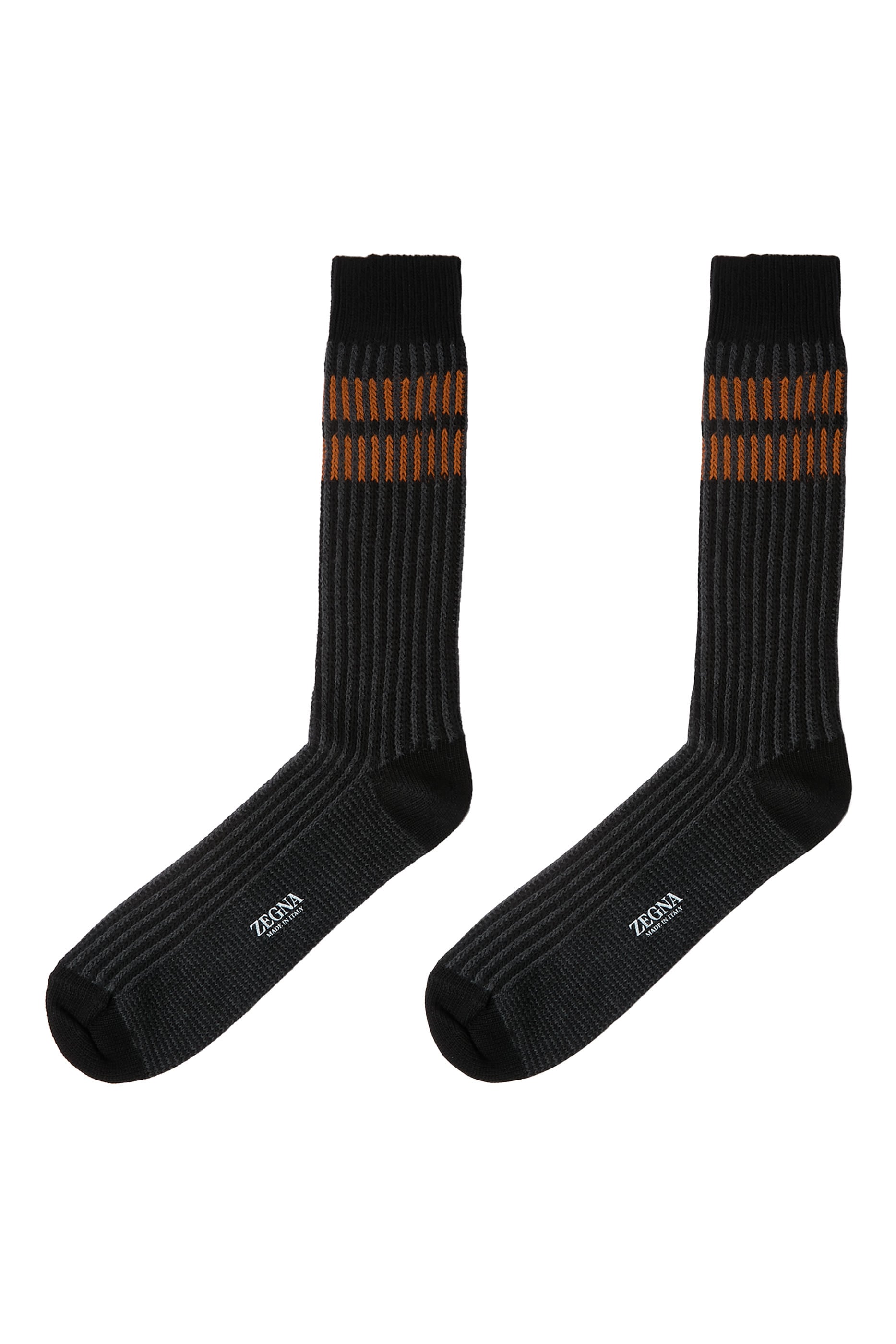  Ribbed Mid-Calf Socks