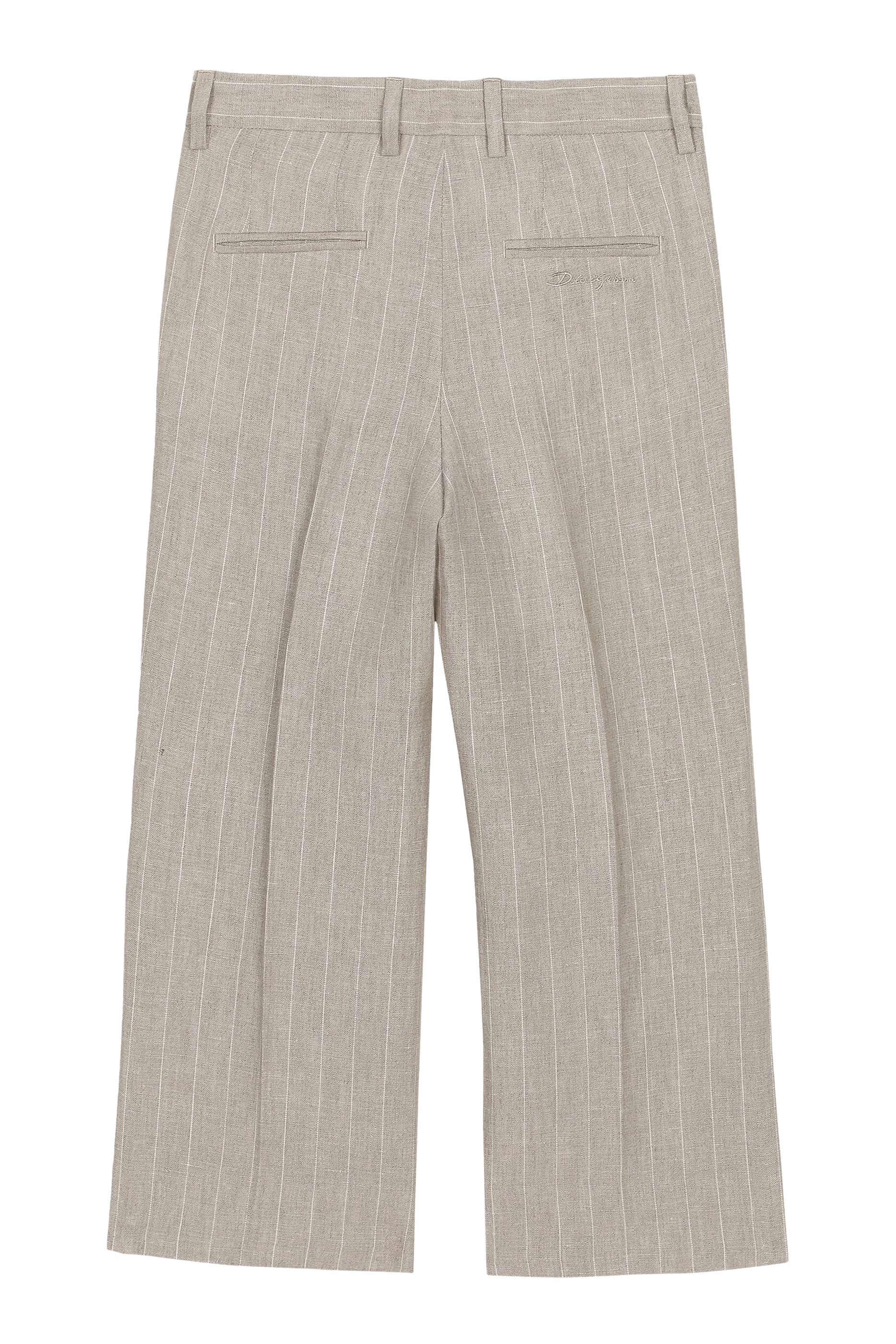 Kids Classic Pinstripe Linen Pants