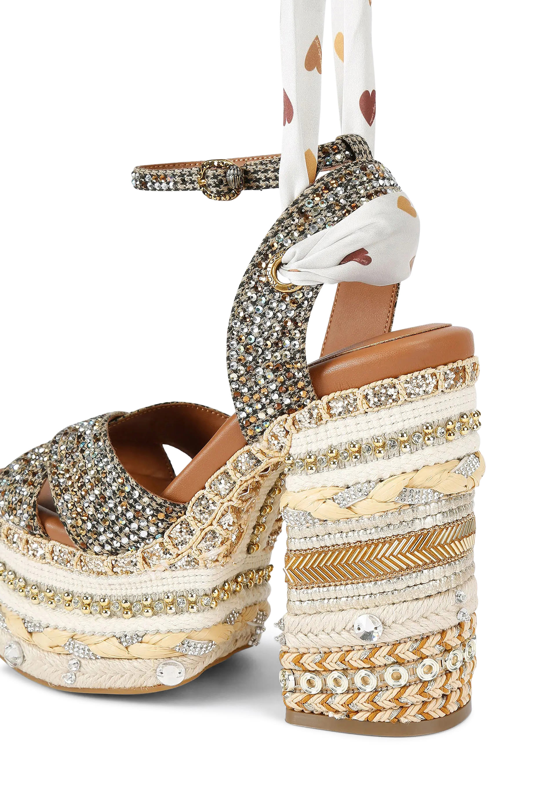 Chelsea Scarf Platform Sandals 135