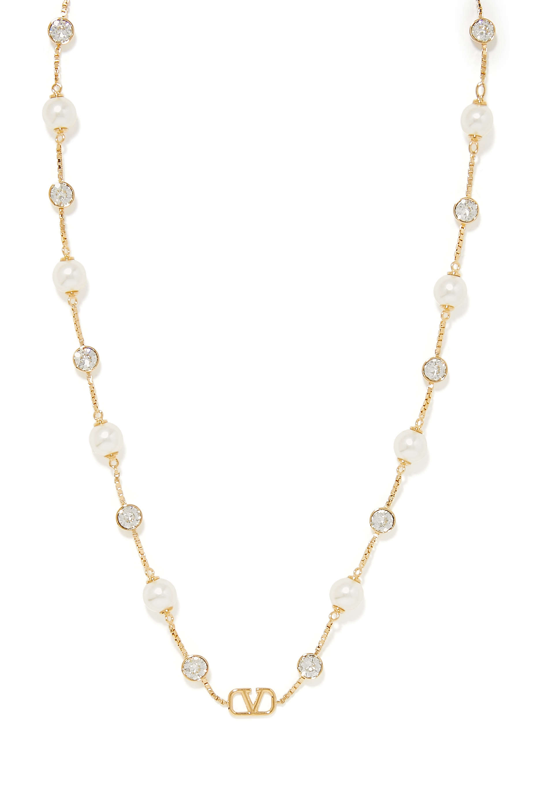 VLogo Signature Pearl Necklace