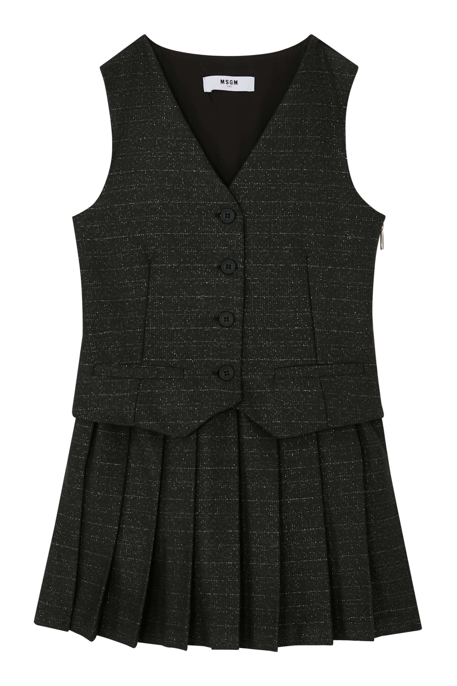 Kids Pleated Sleeveless Dress