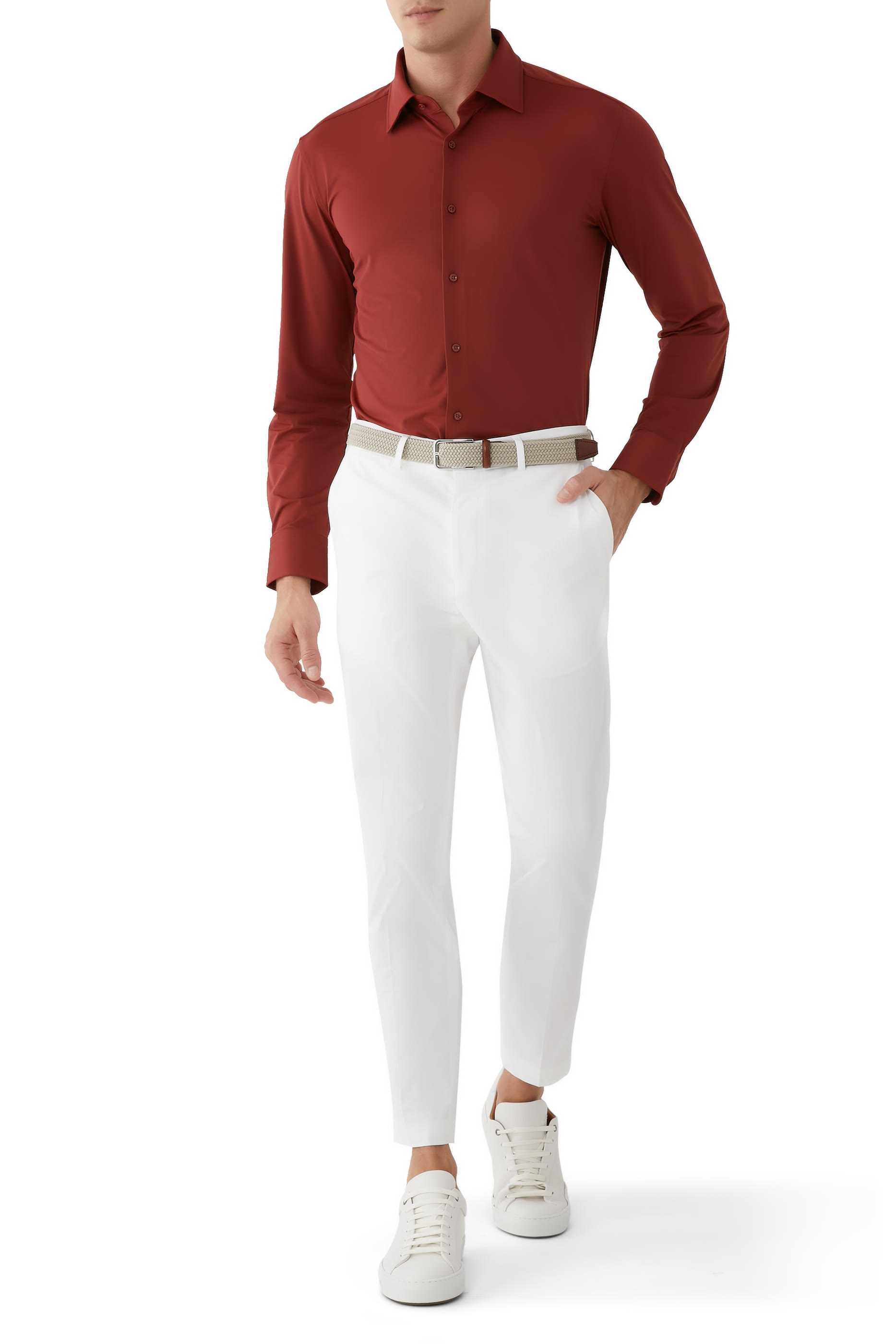 Hank Kent Slim-Fit Long Sleeves Shirt