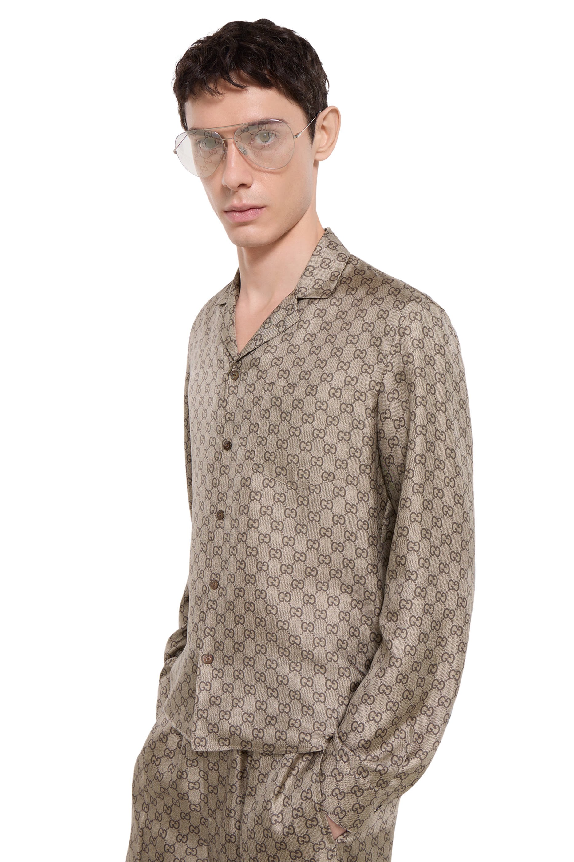 All-Over GG Print Bowling Shirt