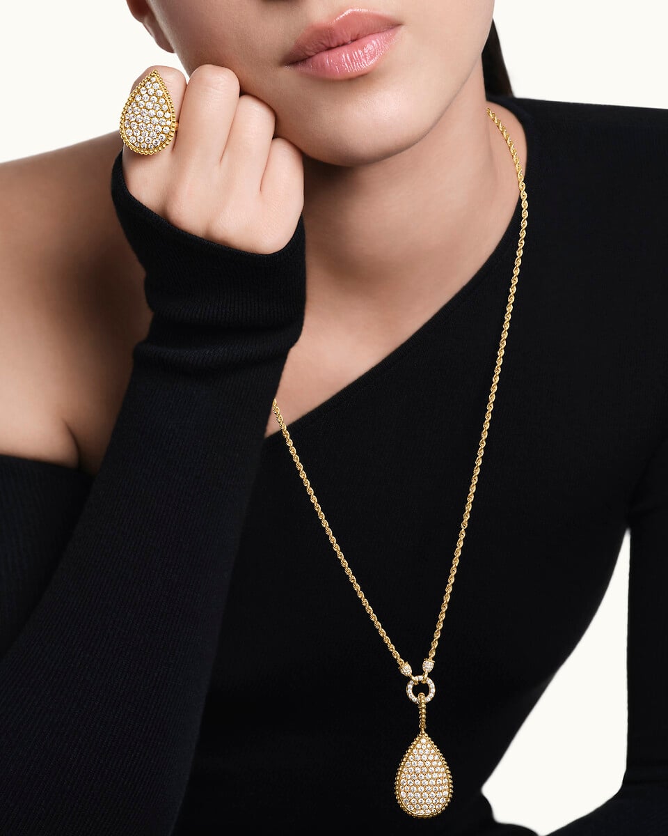 Serpent Boh&egrave;me XL Motif Ring, 18k Yellow Gold & Diamonds