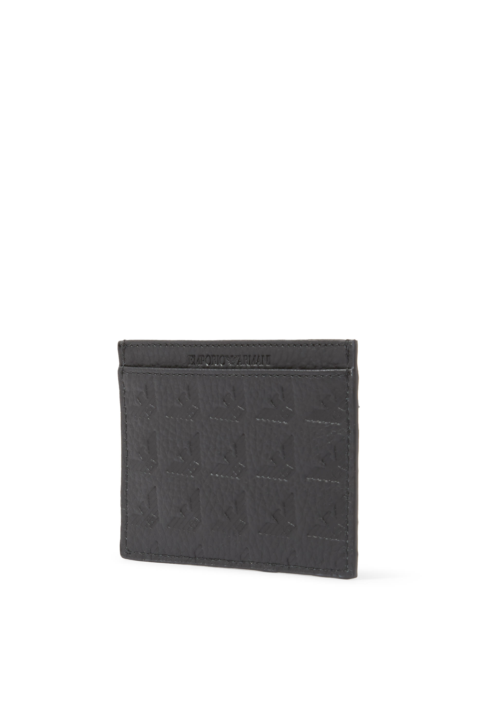 All-Over Embossed Eagle Leather Card Holder
