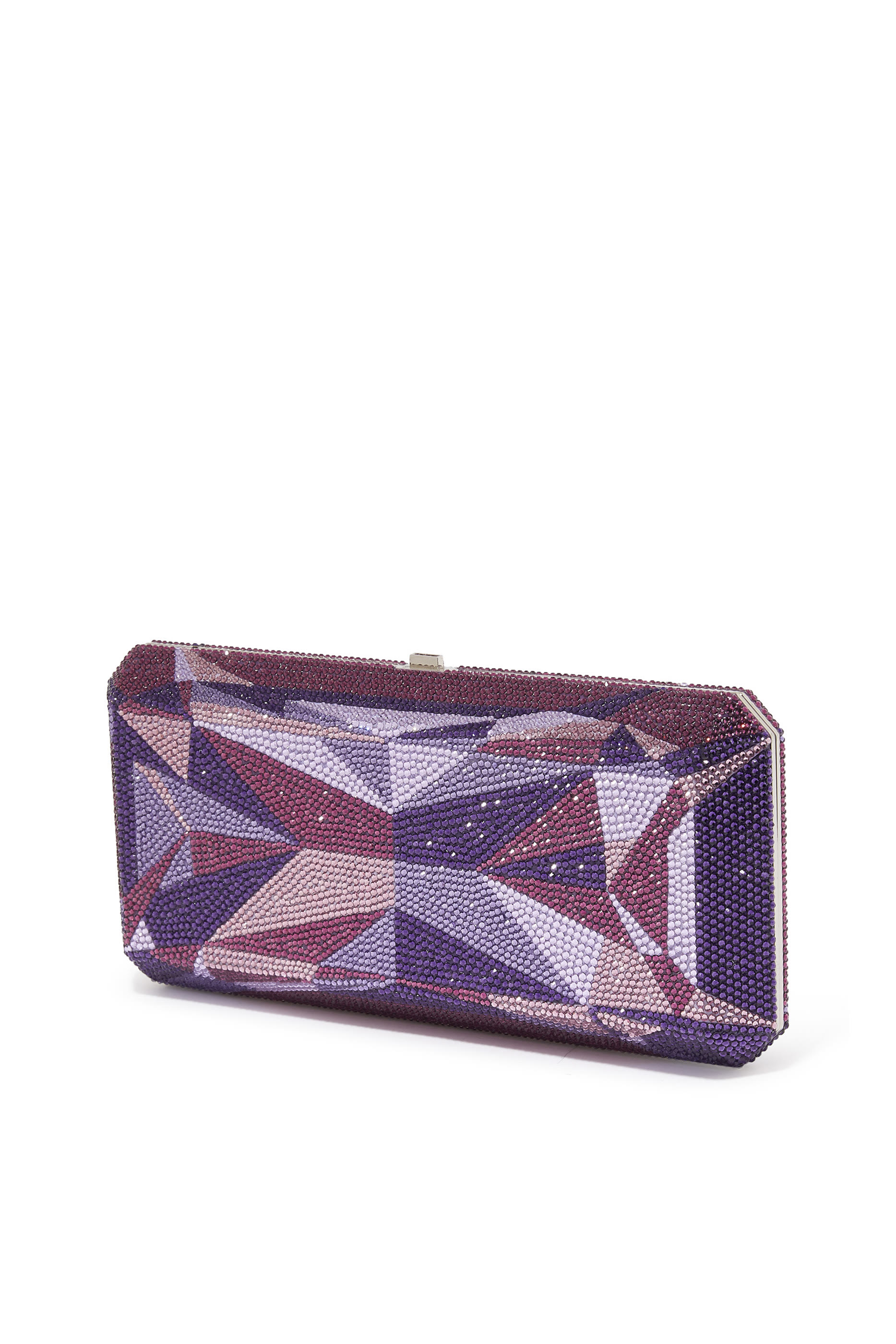 Slim Rectangle Amethyst Clutch