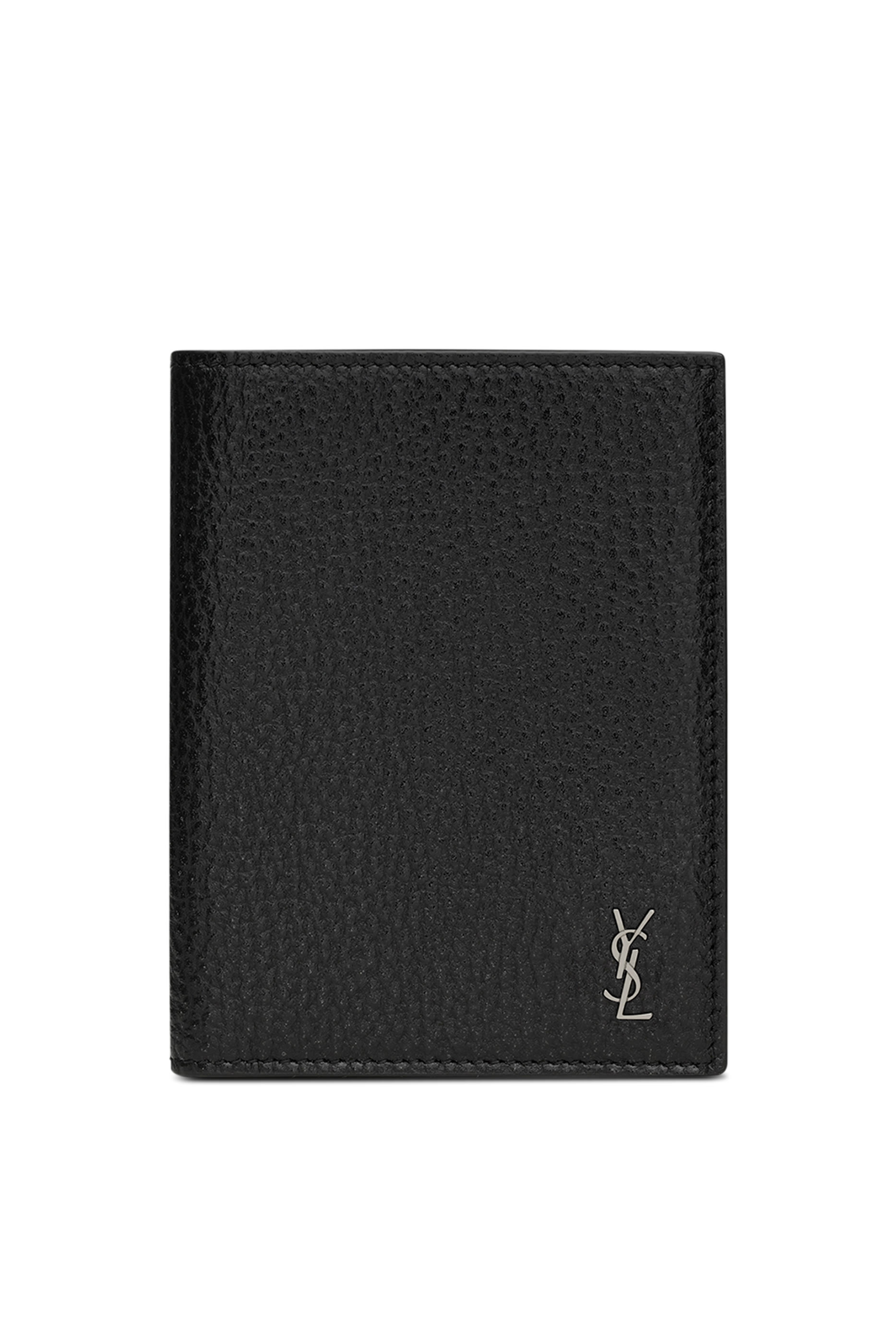 Tiny Cassandre Credit Card Wallet in Grained Leather