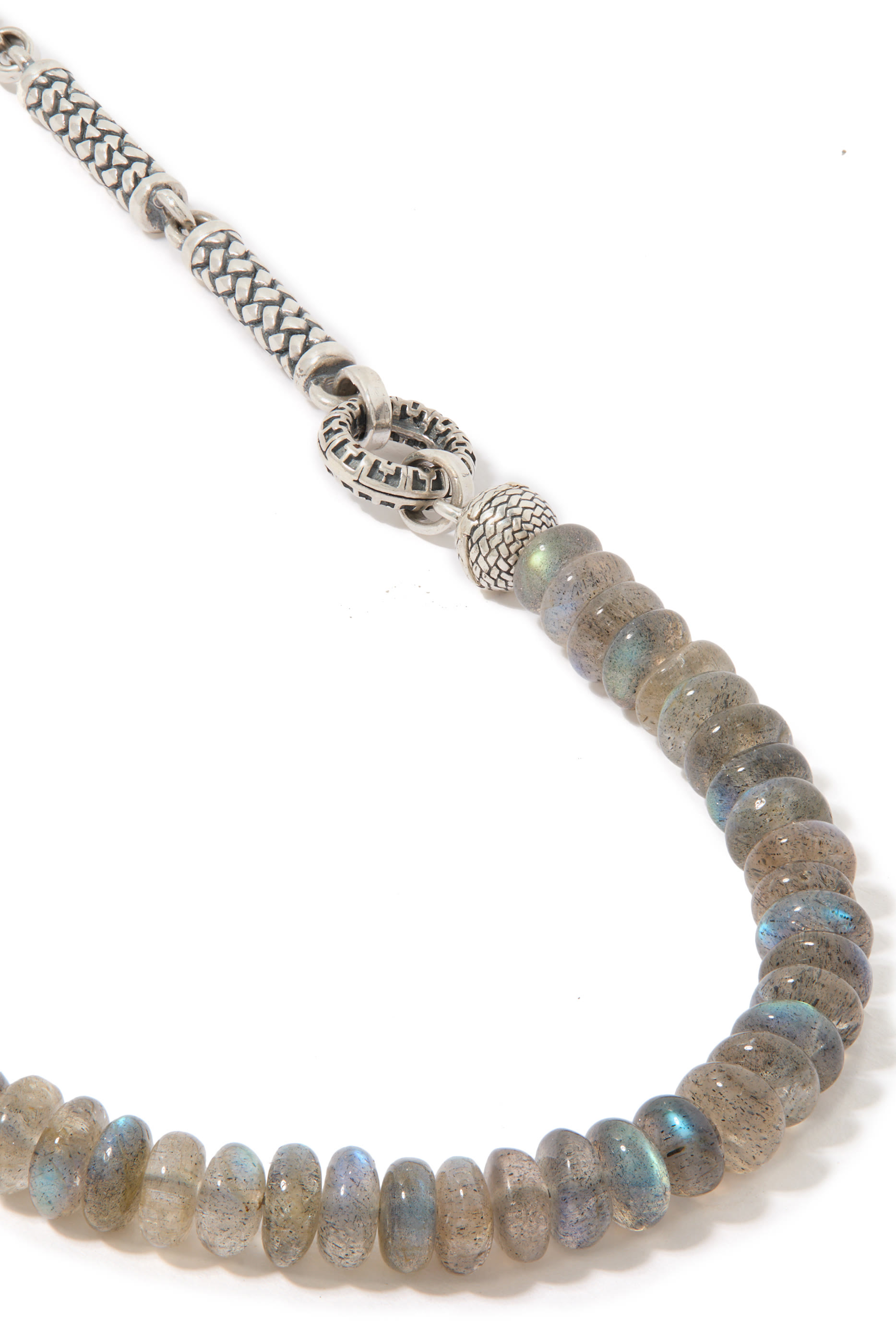 Wrap-Around Beaded Convertible Necklace, Sterling Silver & Labradorite
