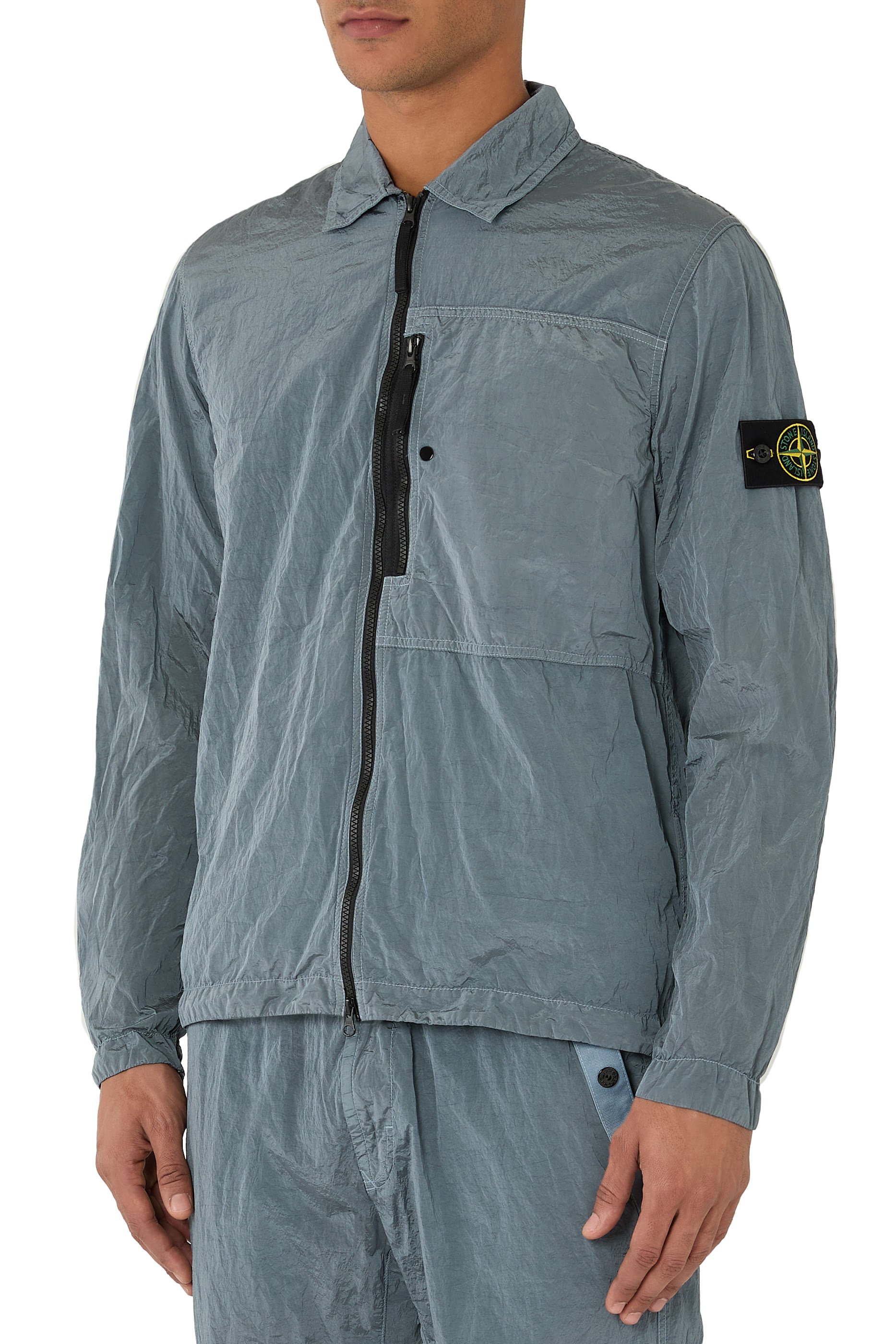 Regular-Fit Zip Up Overshirt