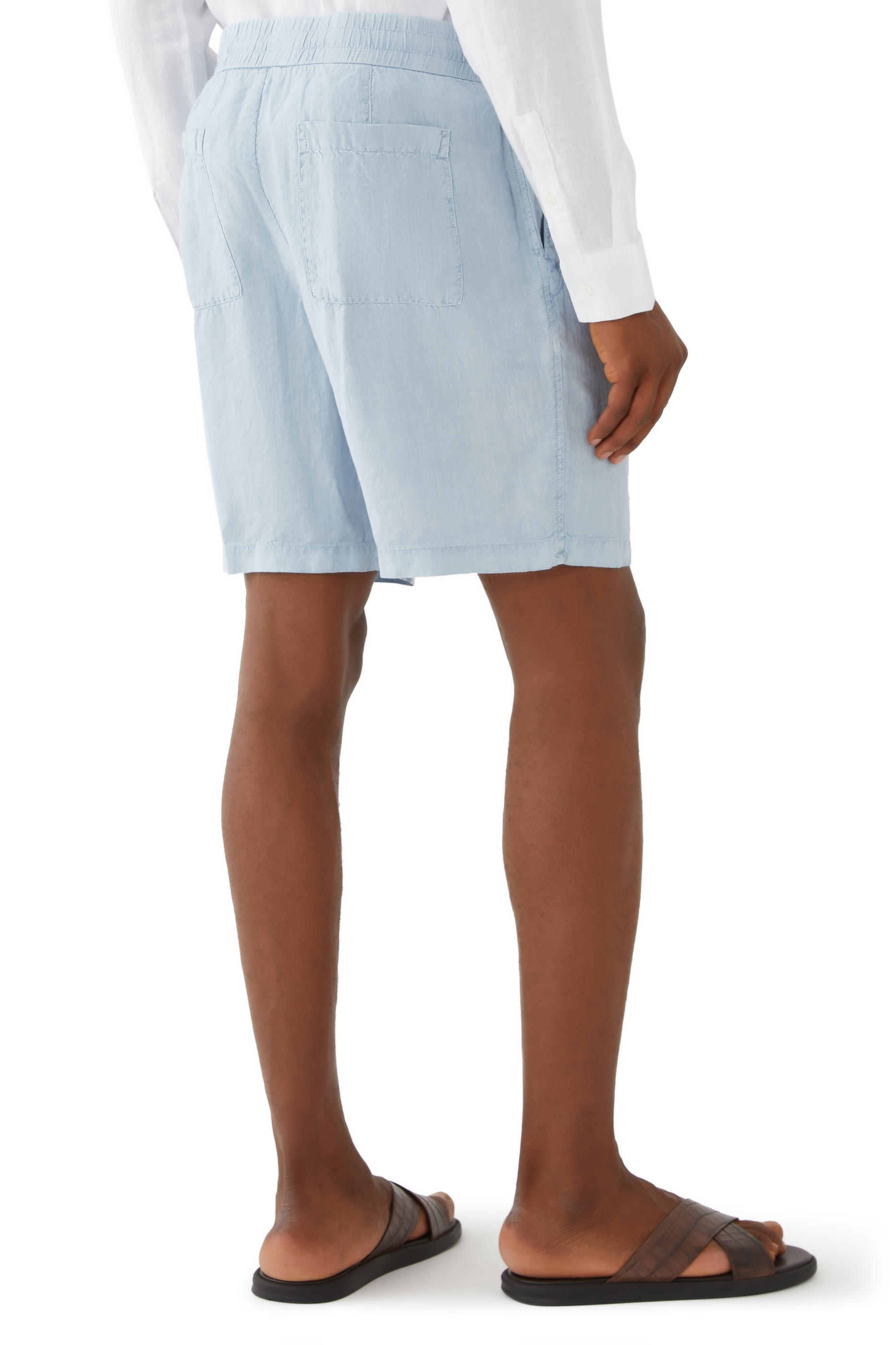 Relaxed Fit Linen Shorts