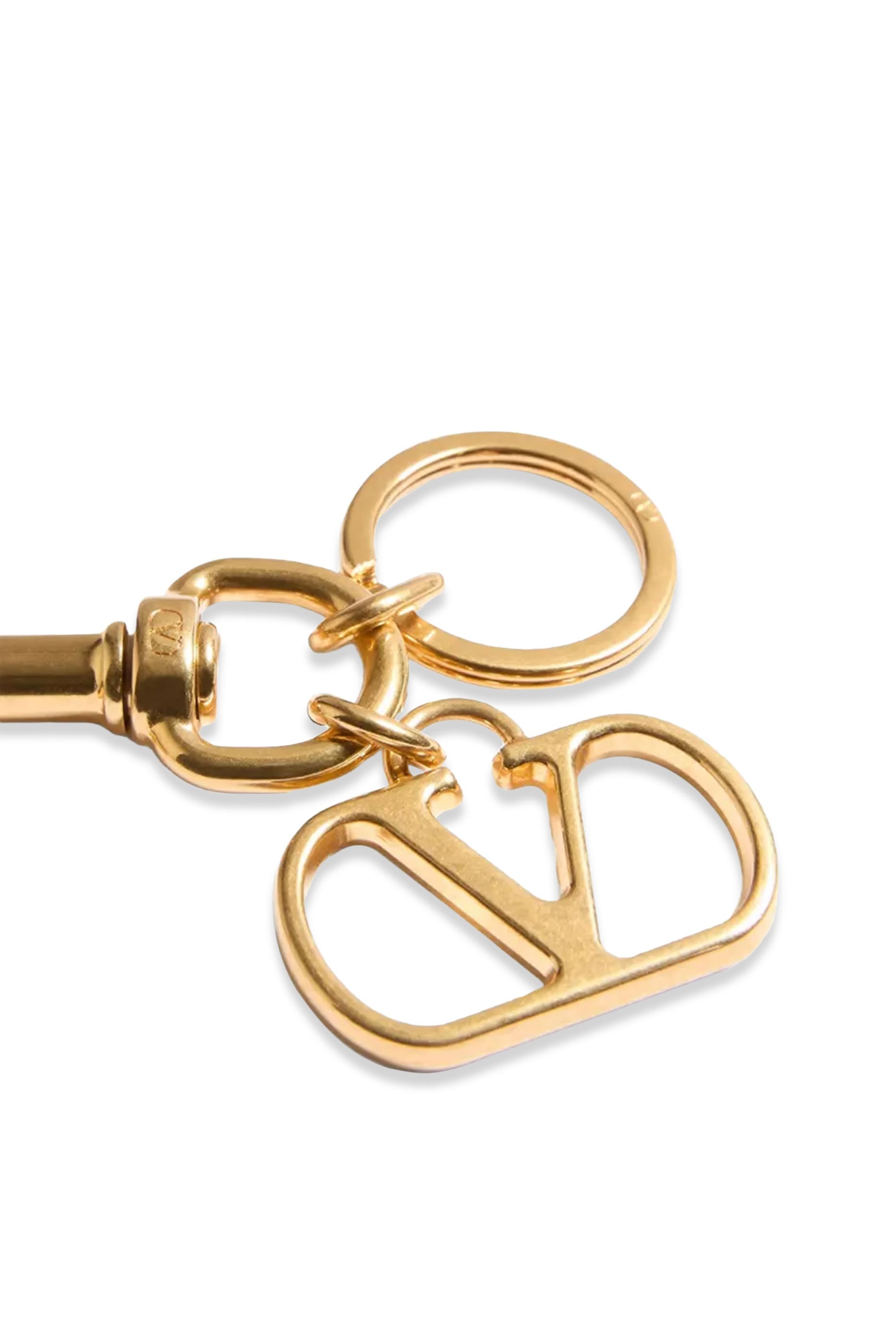 VLogo Signature Bag Charm With Key Ring