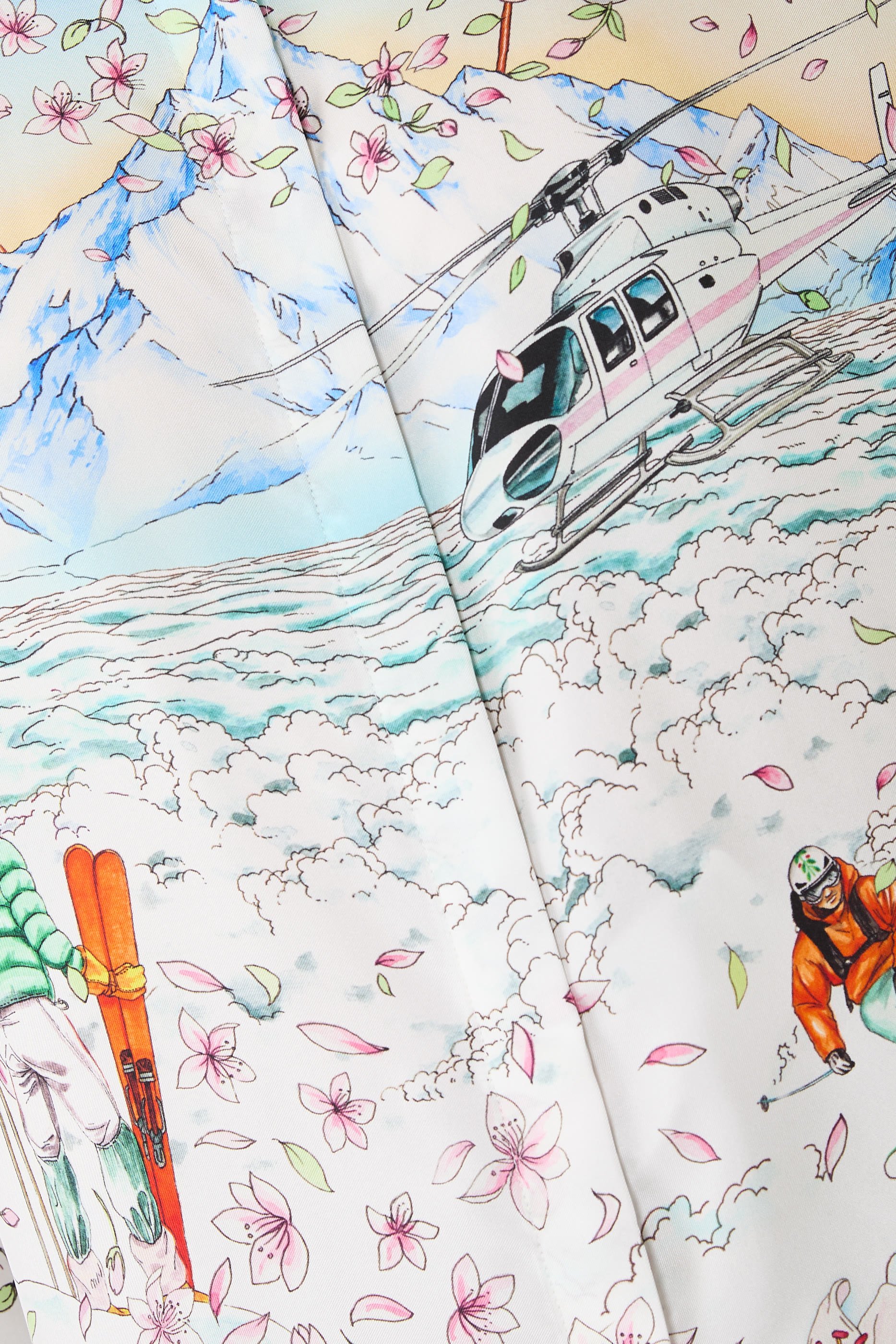 L'Hiver Fleuri Long Sleeve Silk Twill Shirt