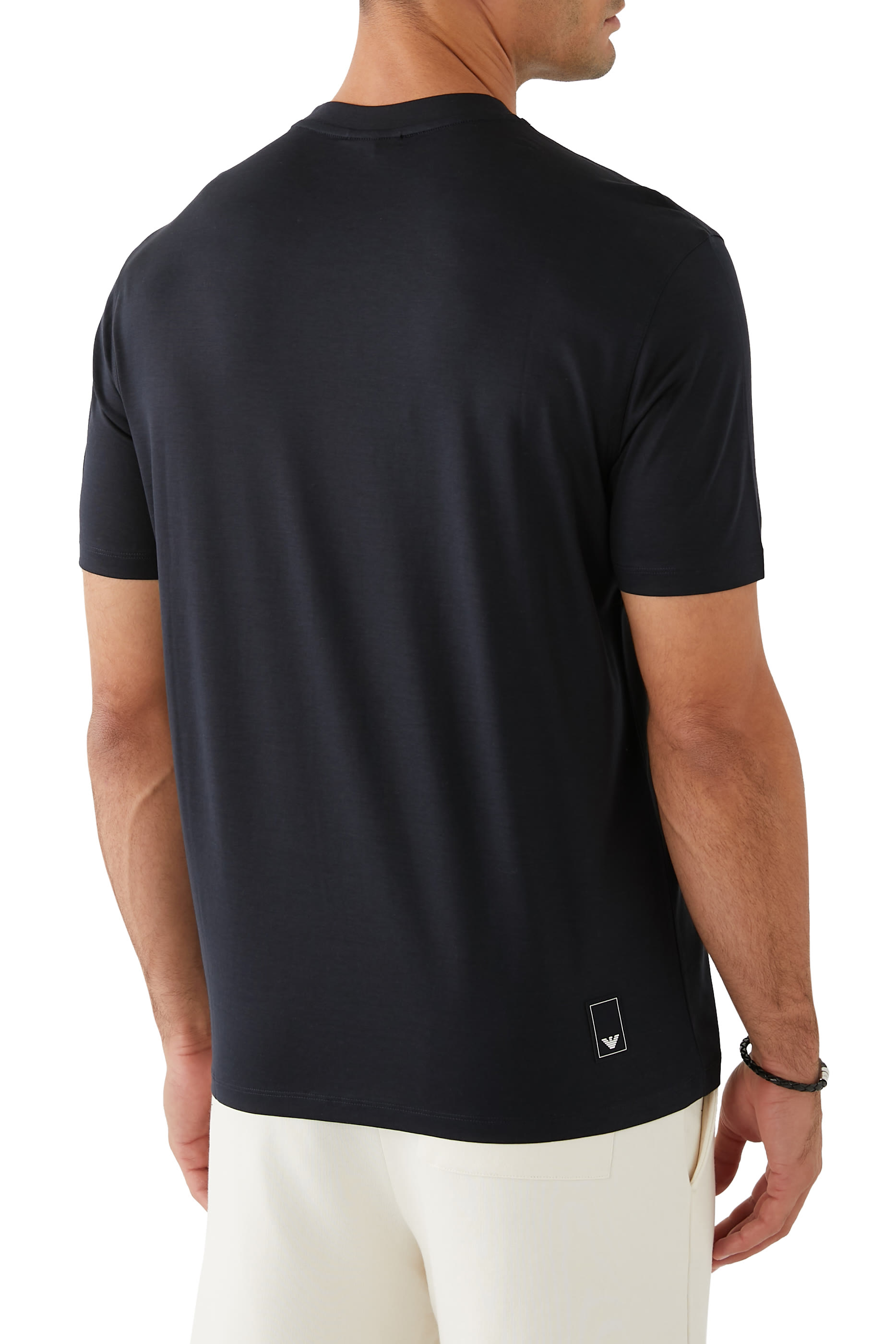 Plain Cotton-Lyocell T-Shirt