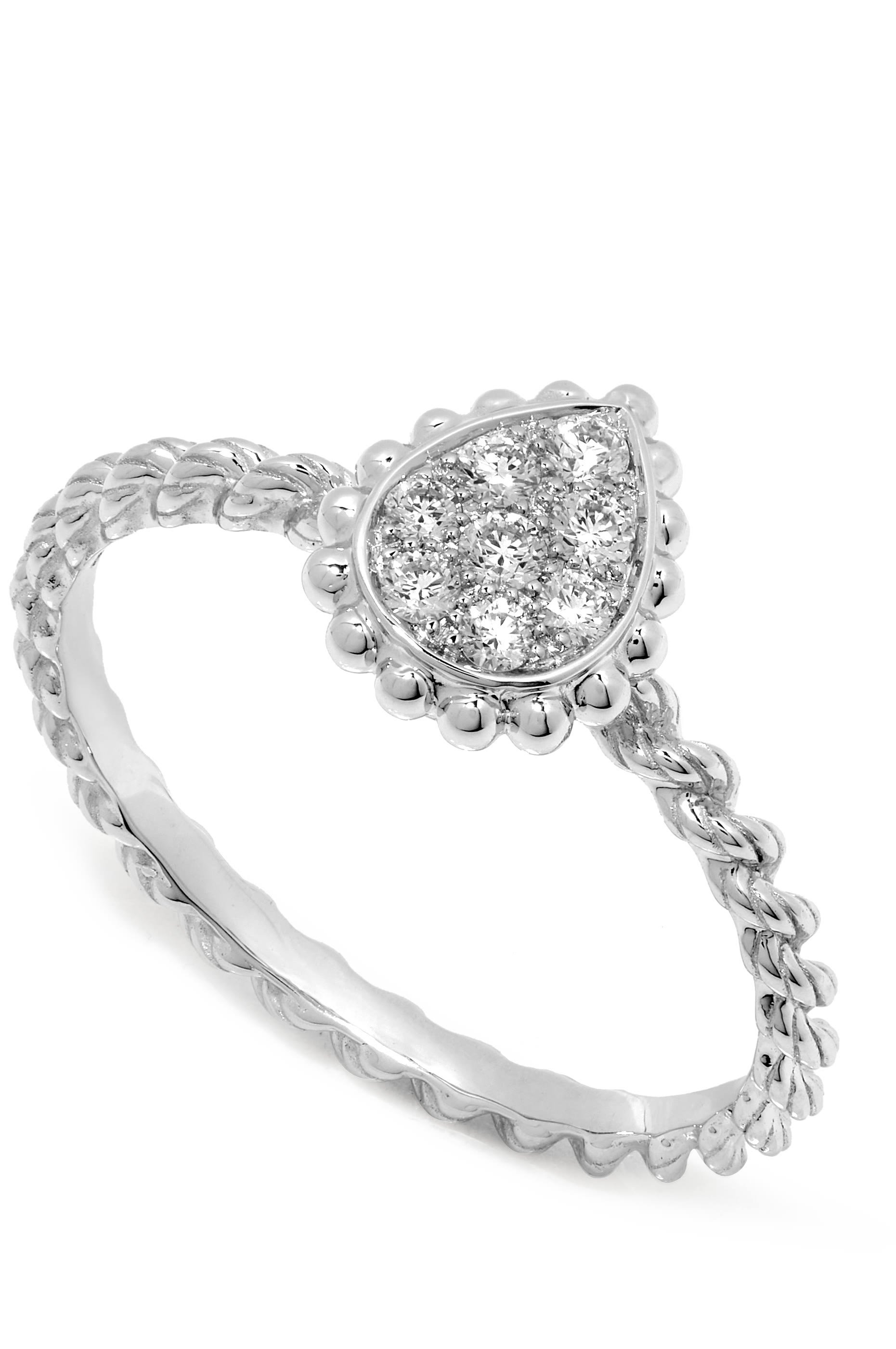 Serpent Boh&egrave;me Ring, 18k White Gold & Diamonds