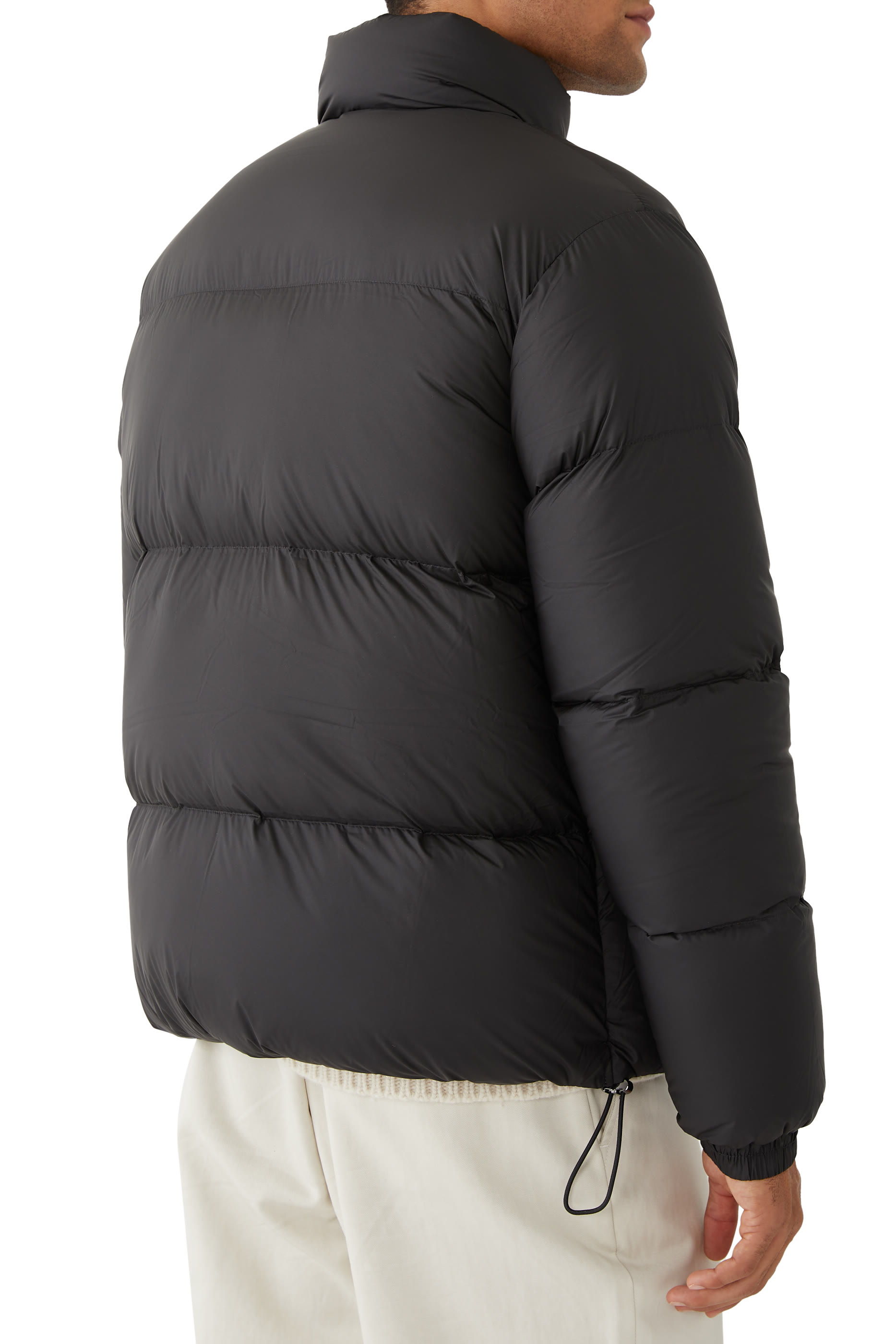 Rubberized Logo Patch Nylon Down Jacket