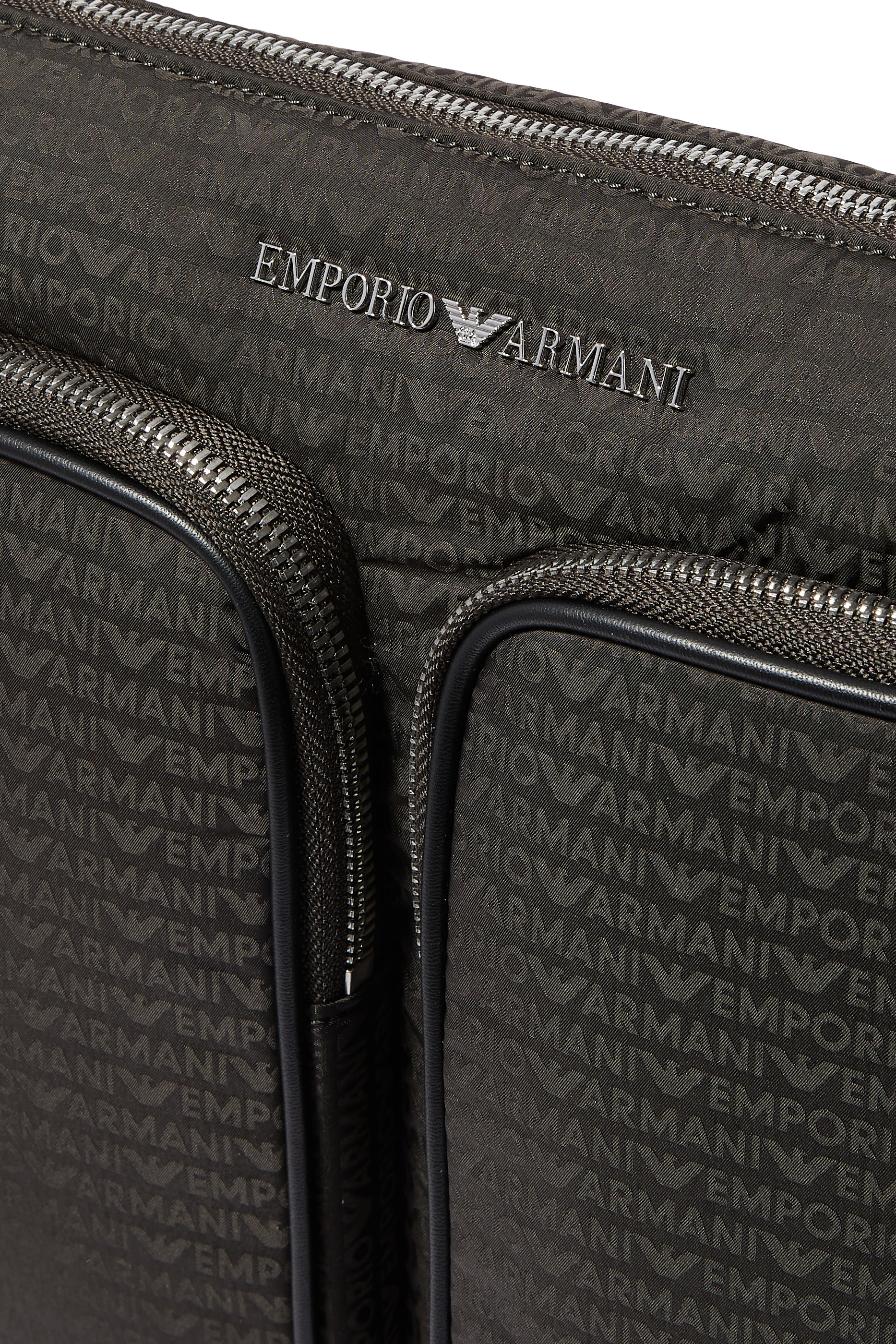 EA Logo Crossbody Jacquard Bag