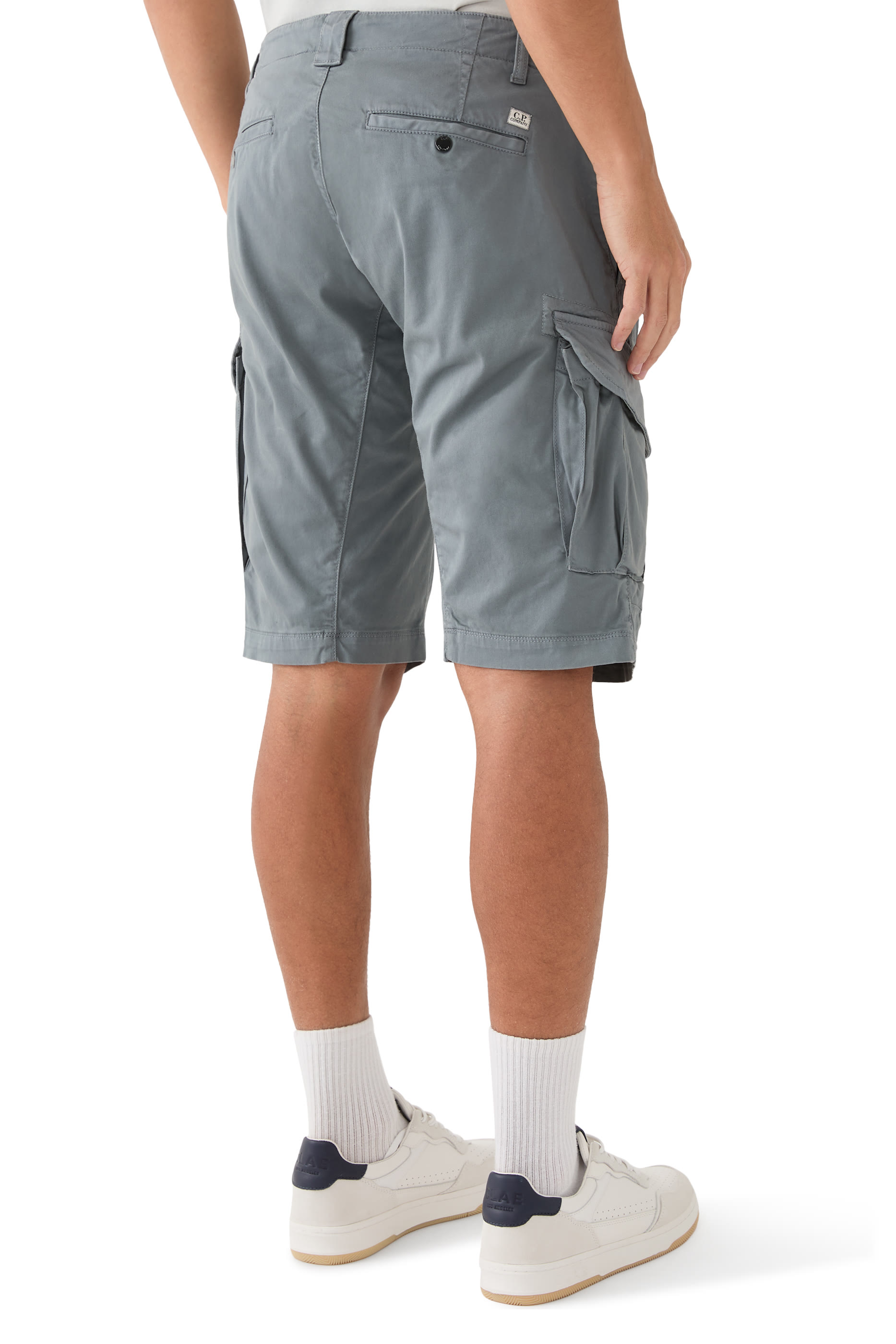 Stretch Sateen Cargo Shorts