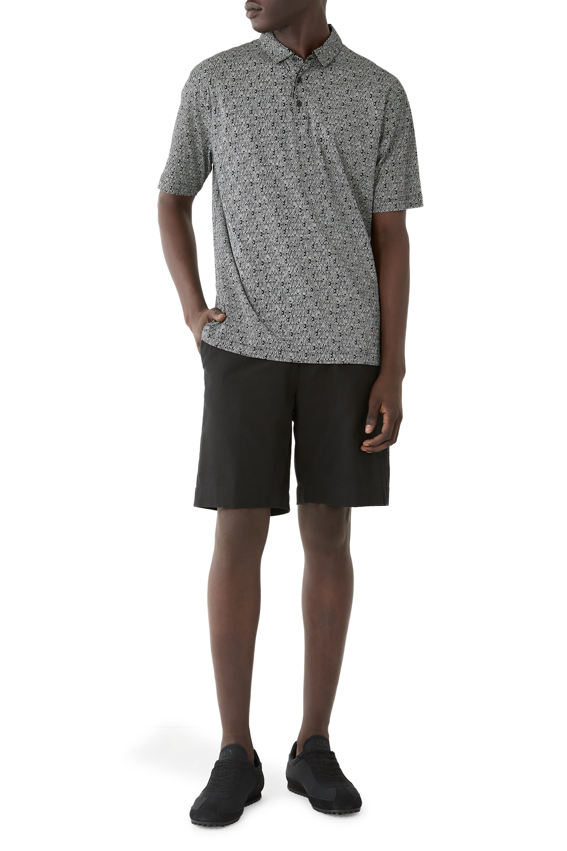Logo Pattern Polo Shirt