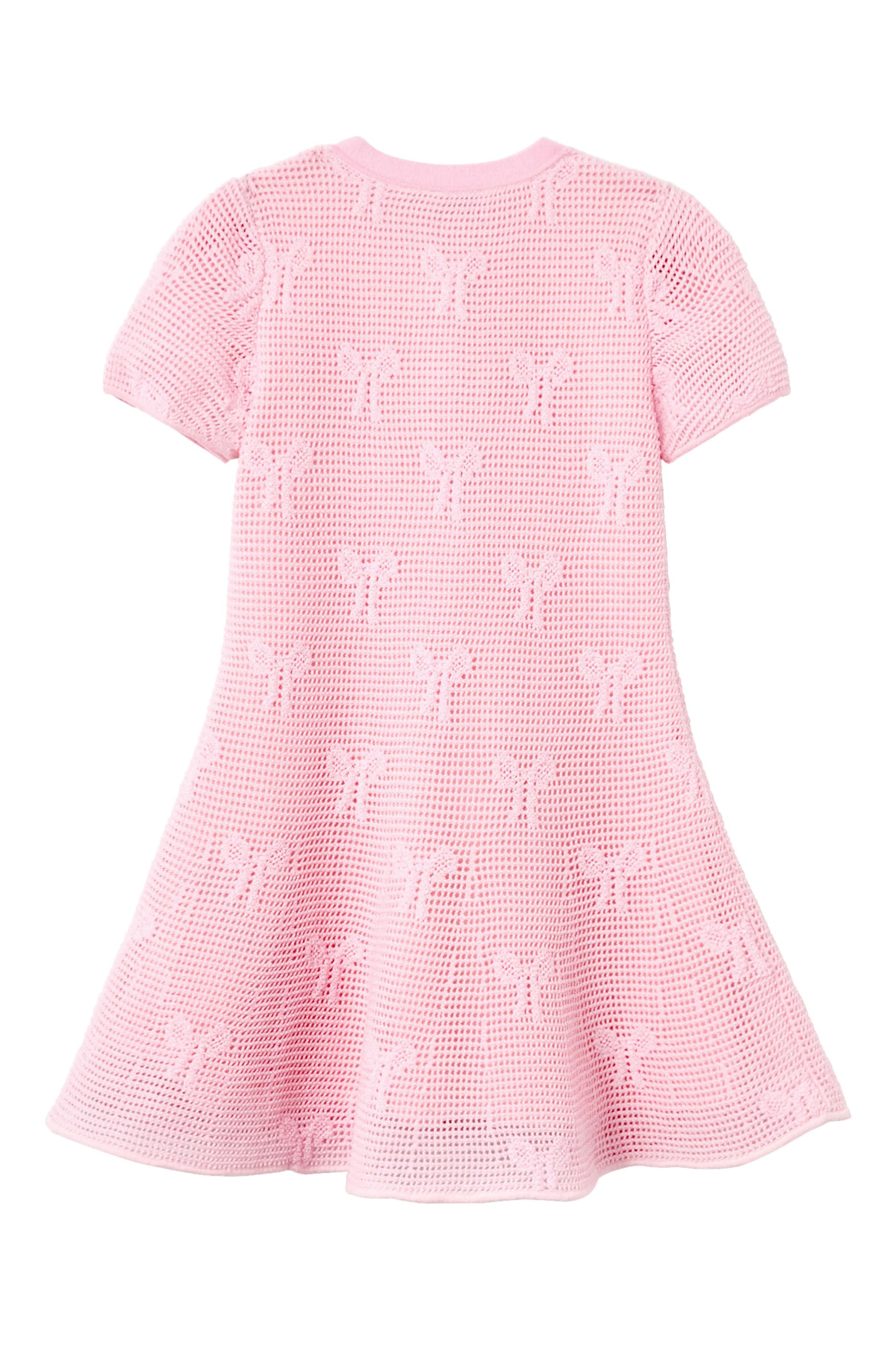 Kids Bow Crochet Knit Dress
