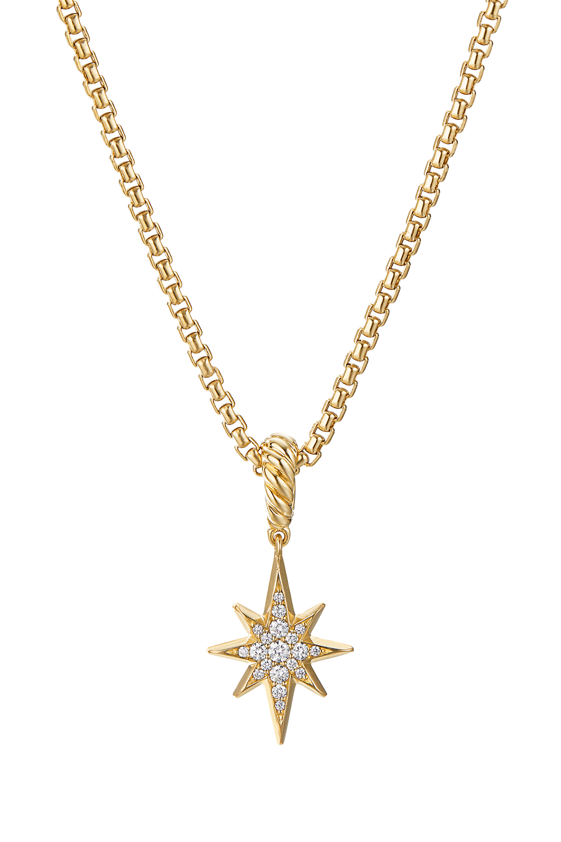 North Star Amulet, 18k Gold & Diamonds