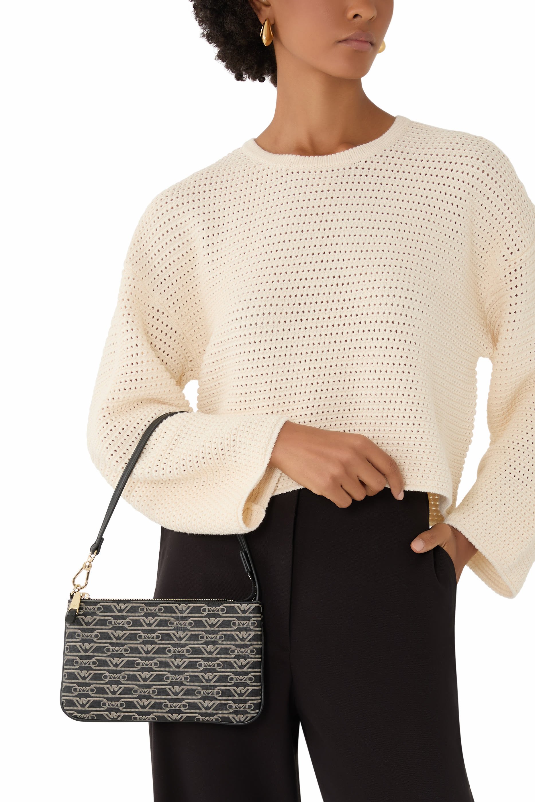  All-Over Monogram Print Bag