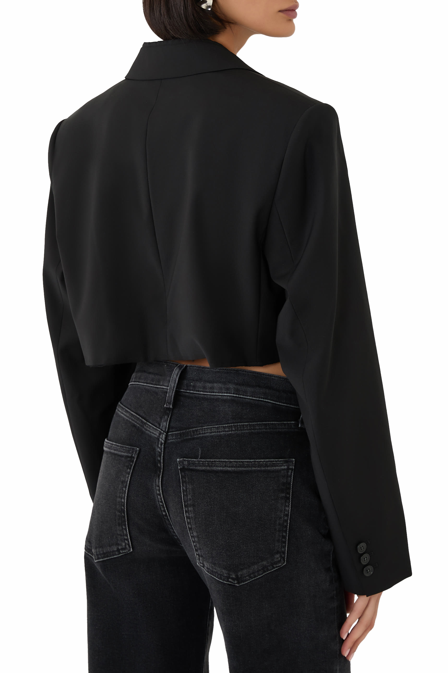 Raw-Edged Wool-Blend Blazer