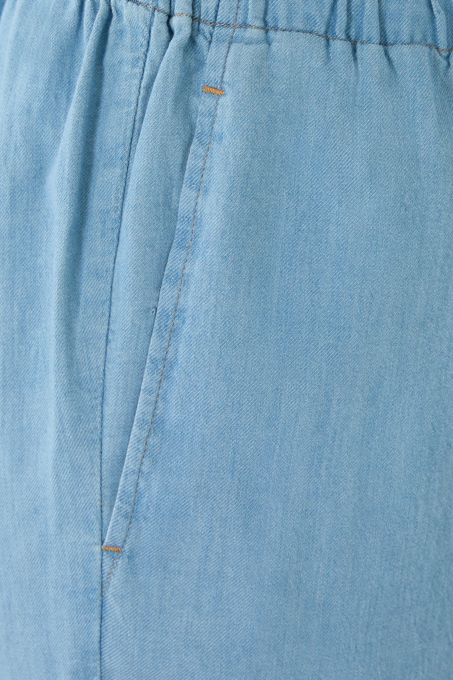 Puckered Organic Linen Tapered Pants