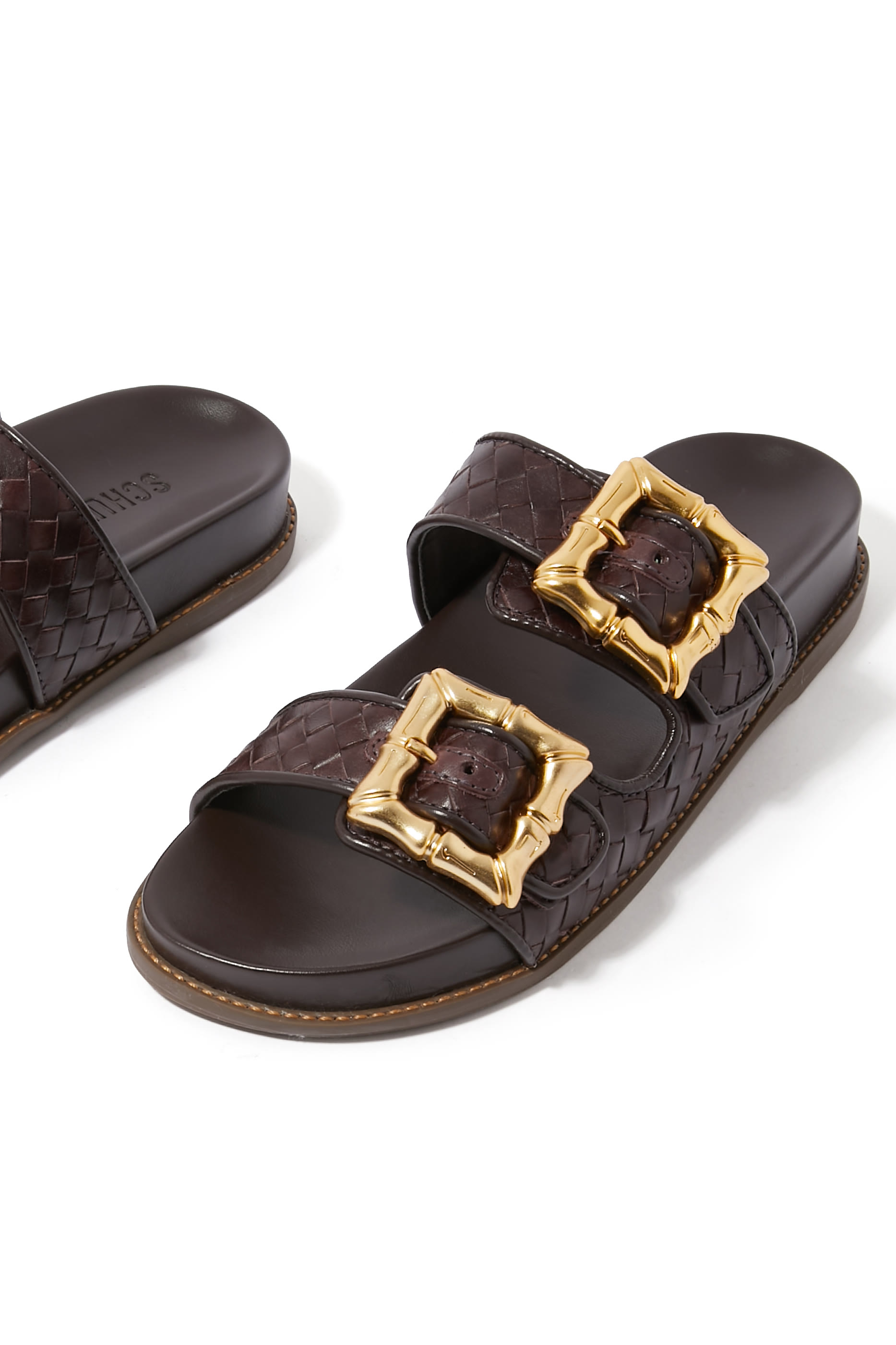 Metal Bamboo Buckle Flat Slides