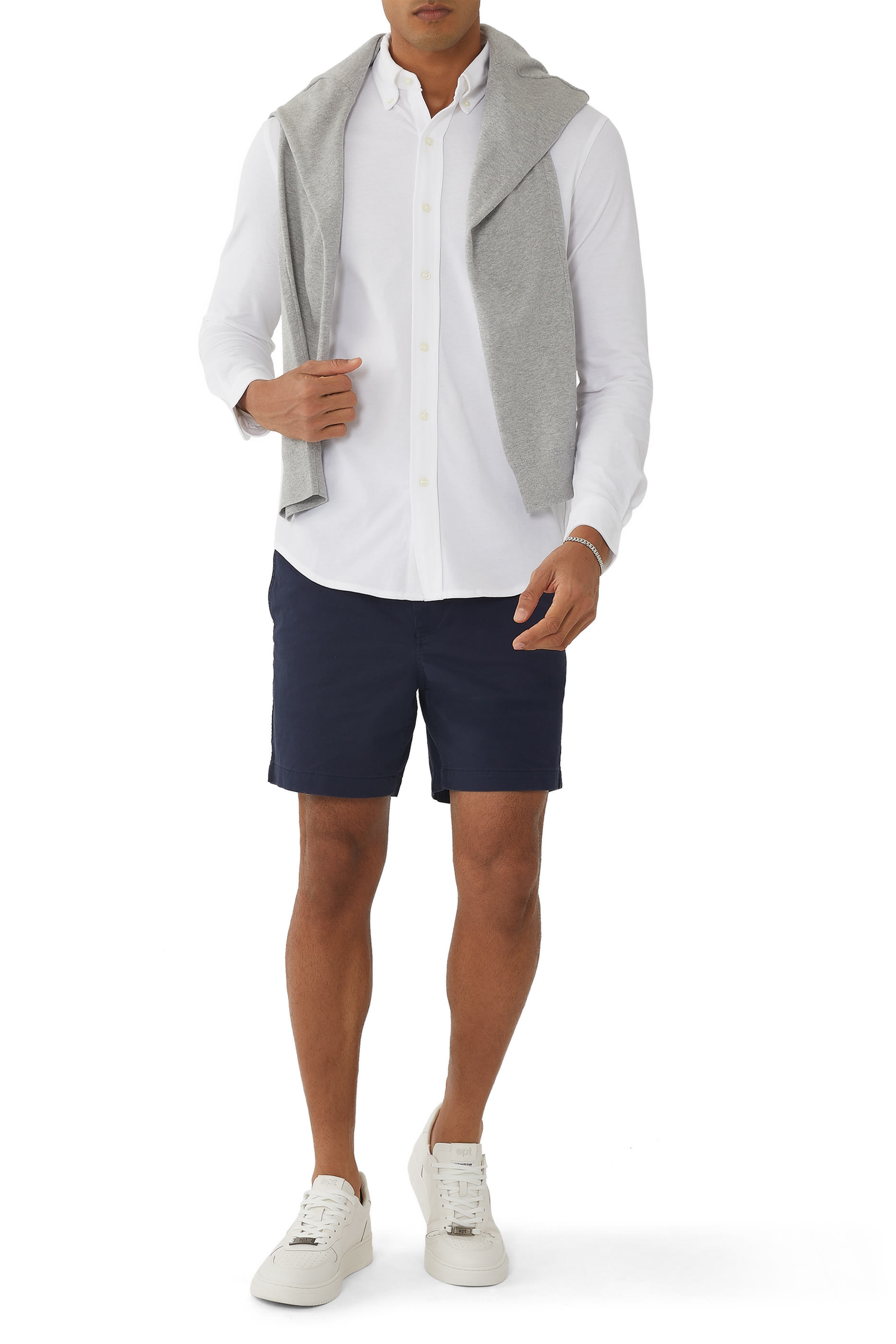 Embroidered Logo Cotton Shirt