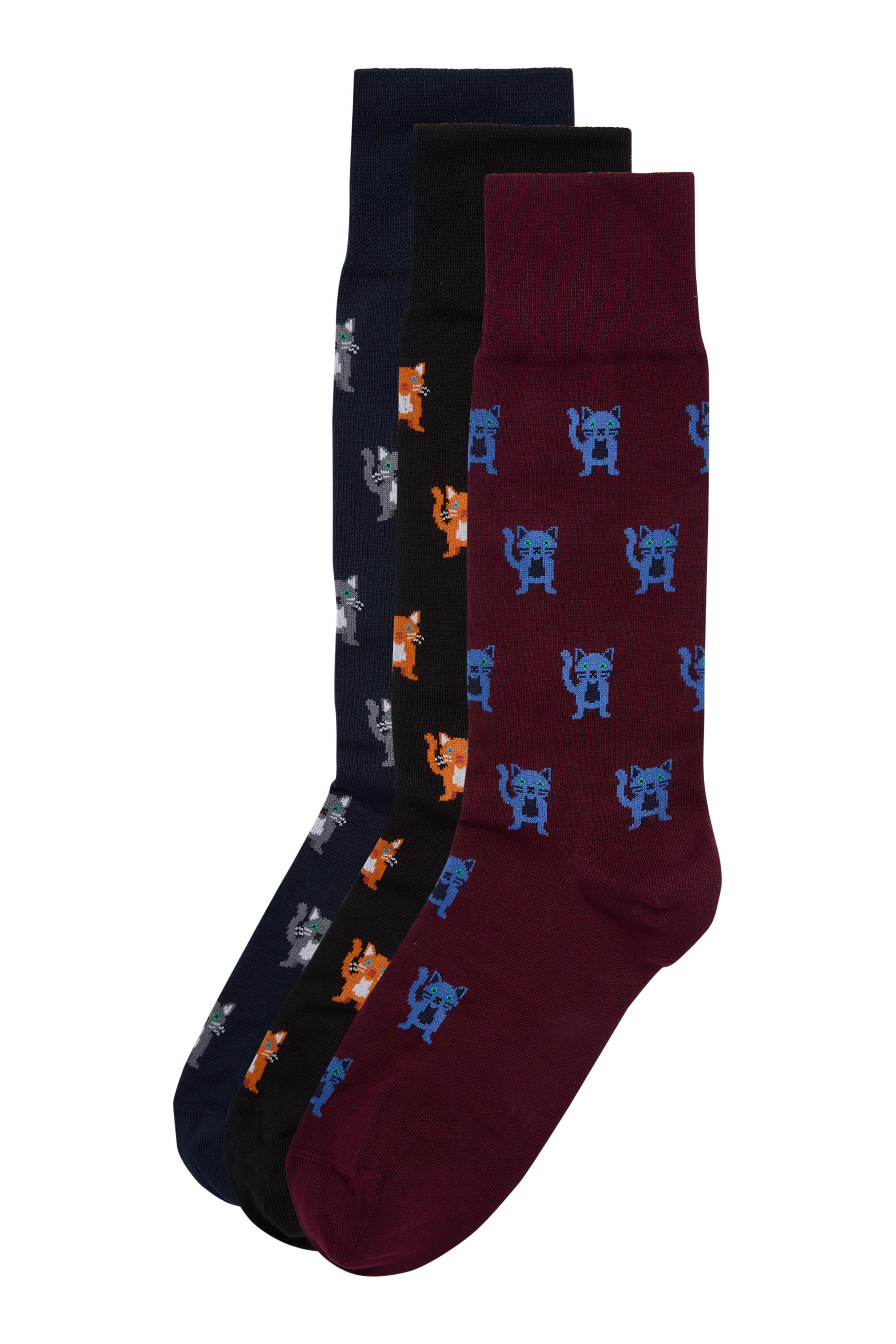Cat Socks Three Pack Cracker Set