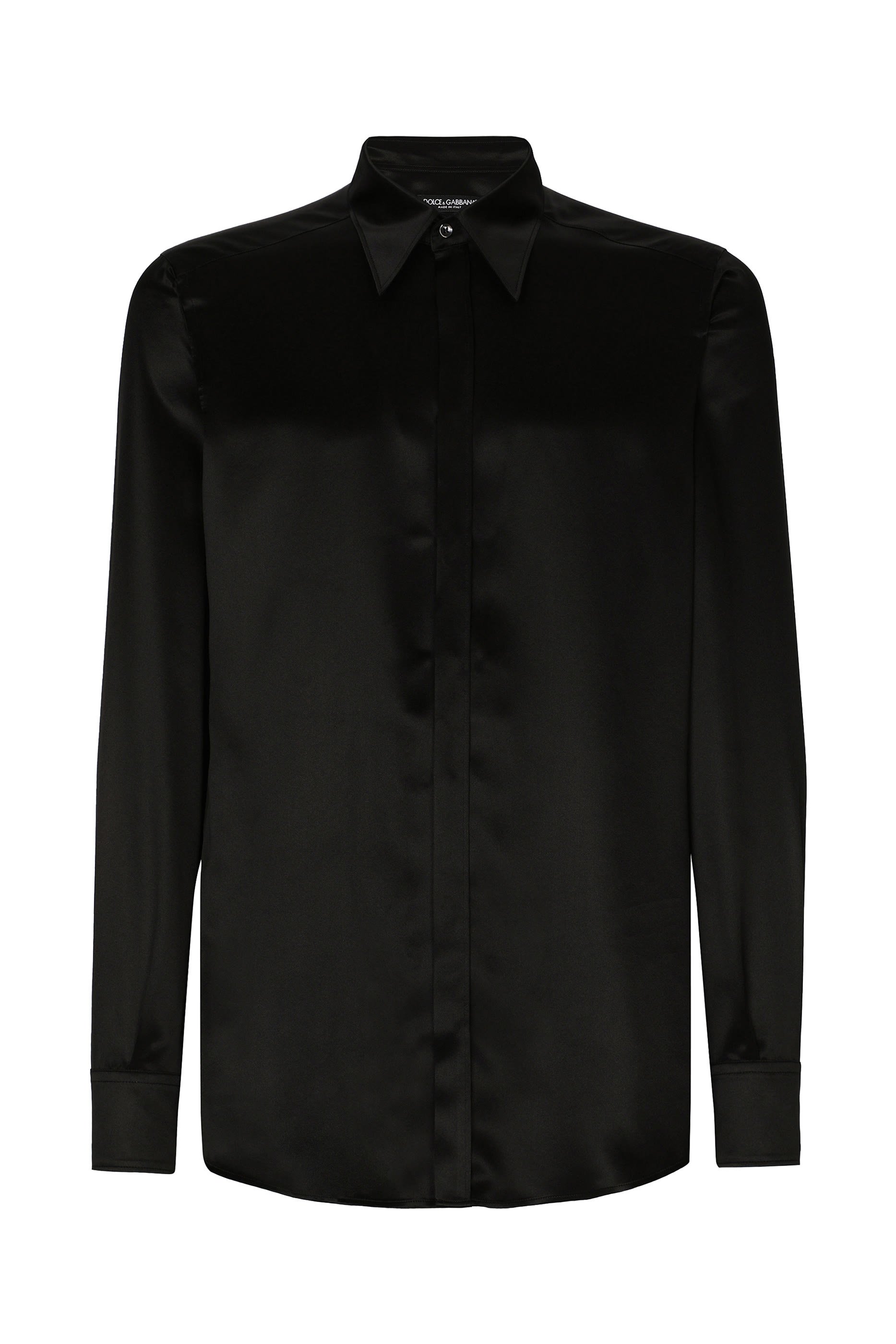 Silk Satin Martini-Fit Shirt
