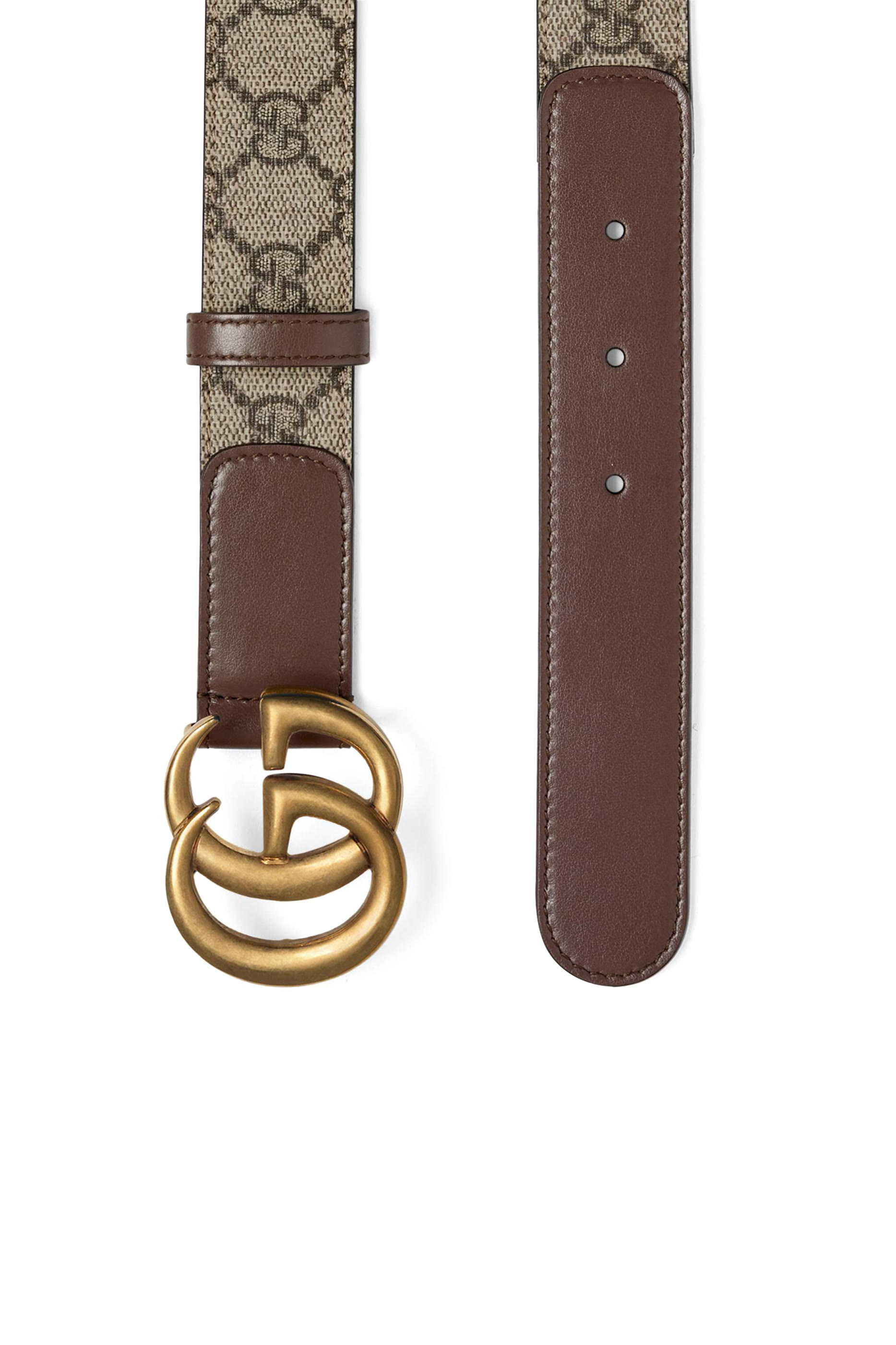 Double-G Buckle GG Leather Belt