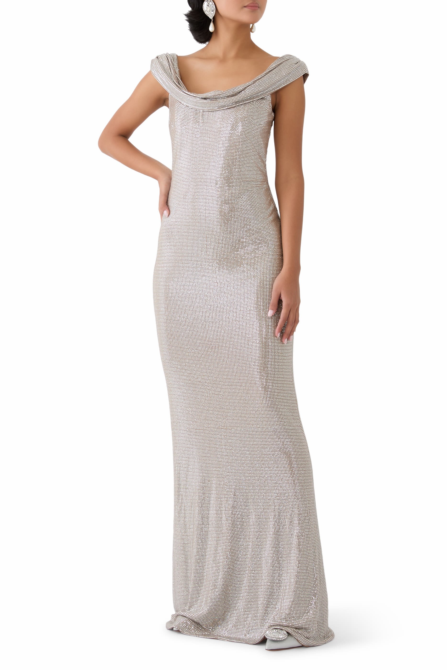 Crystal-Studded Gown