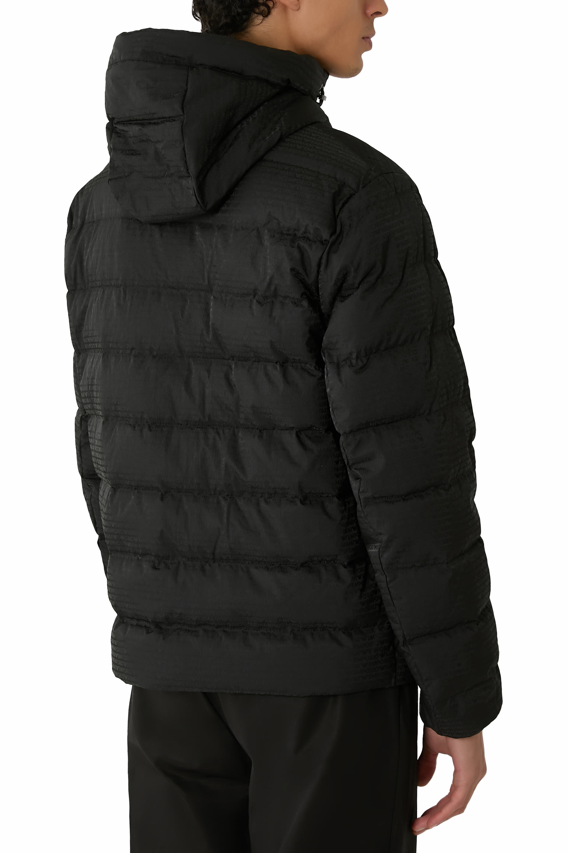 Hooded Quilted Nylon Down Jacket