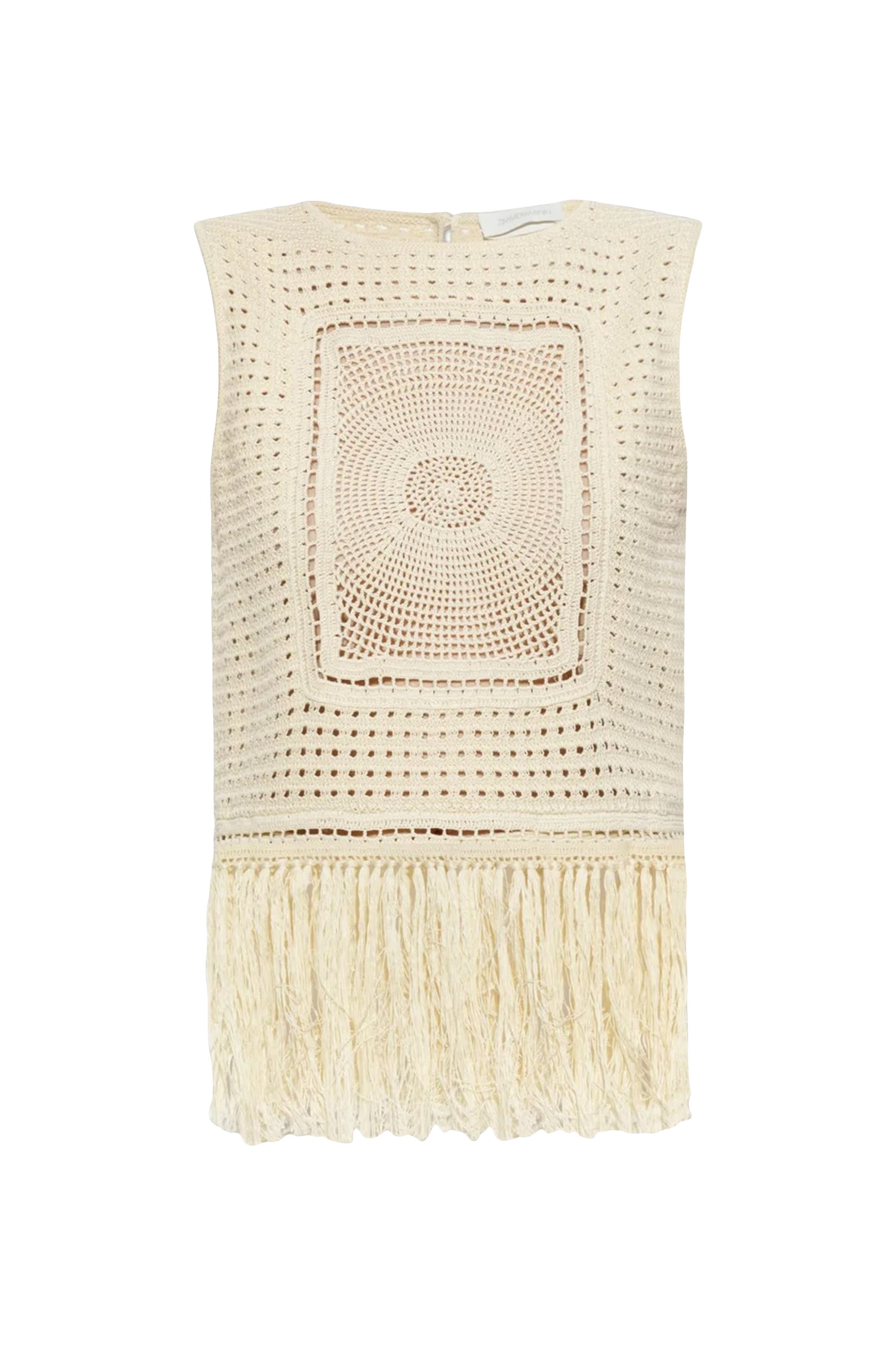 Indra Crochet Fringe Tank