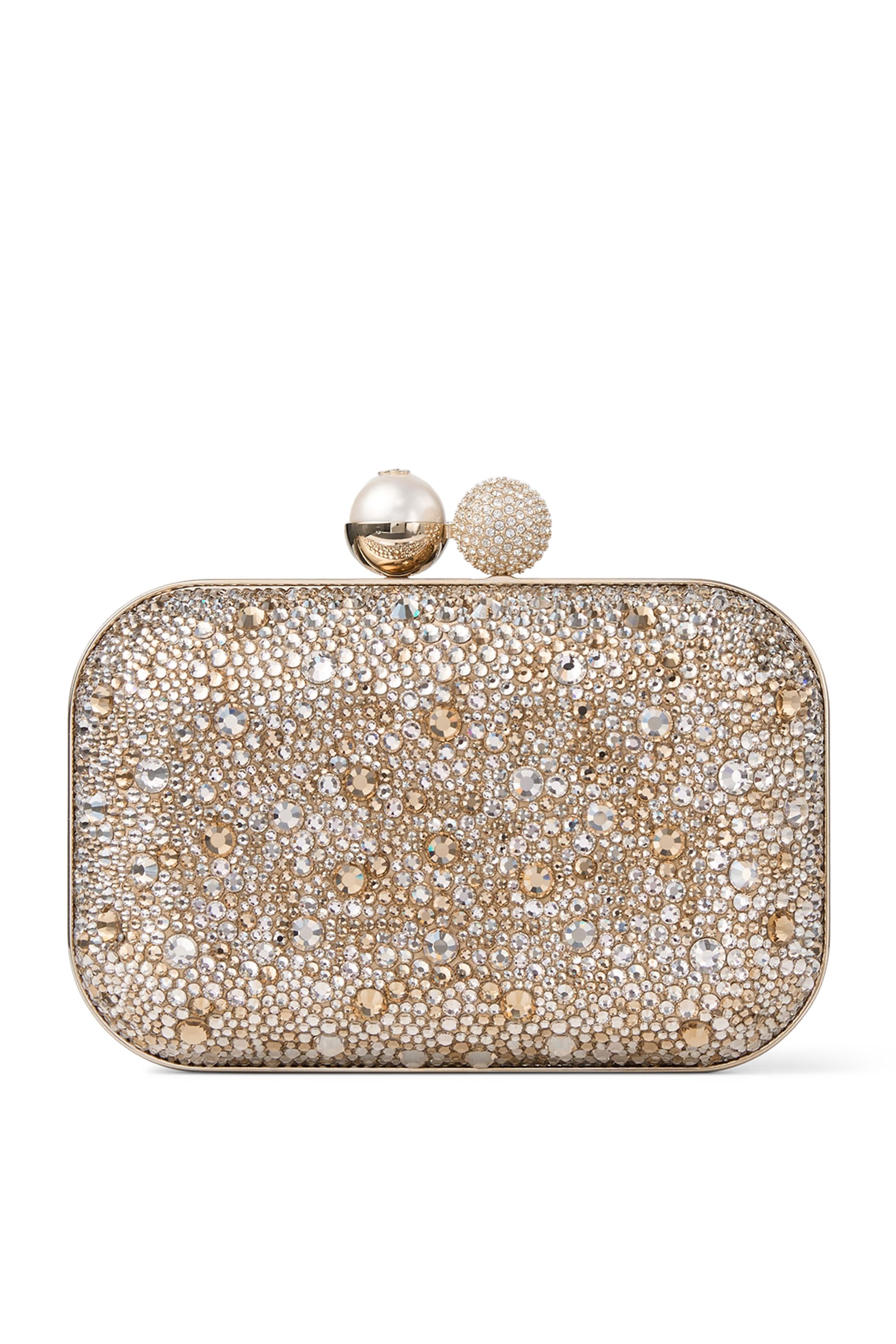 Cloud Crystal Embellished Clutch Bag