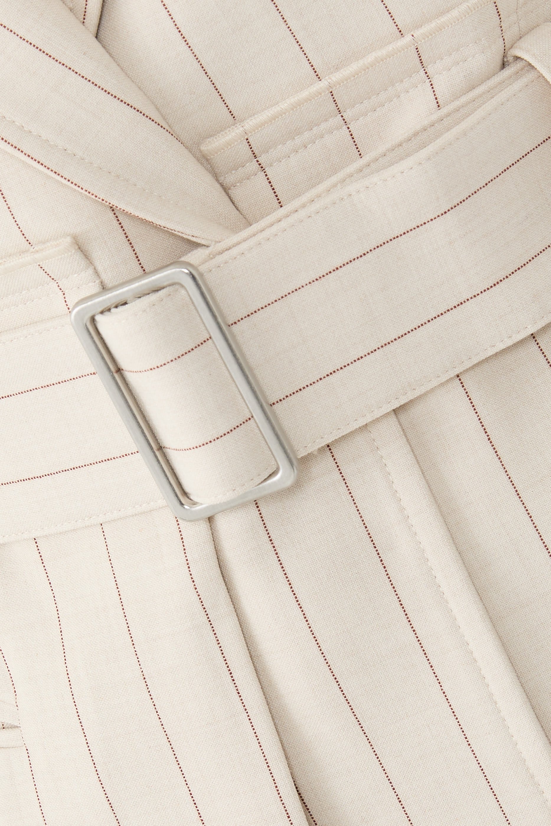  Pinstripe Tulip Sleeve Blazer 