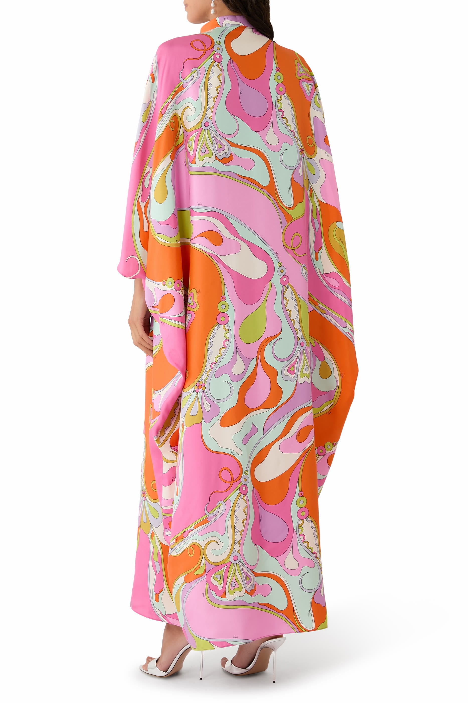 Printed Silk Twill Kaftan 