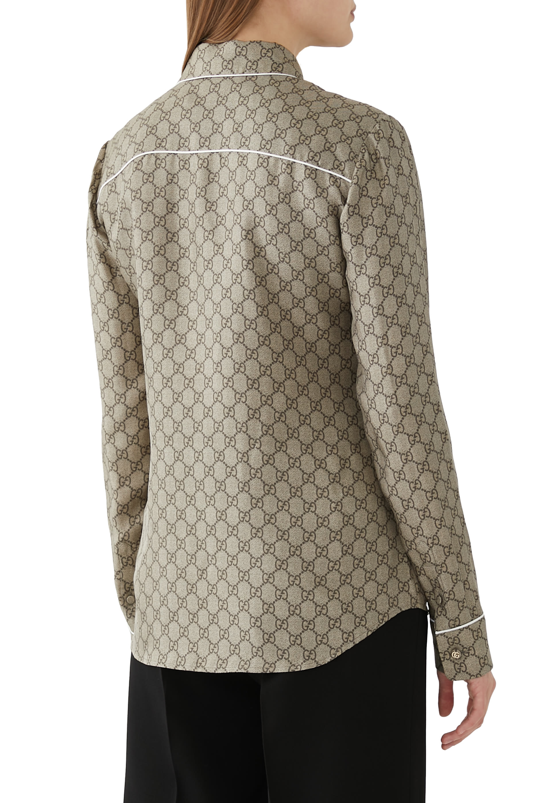 Printed Silk Twill Shirt