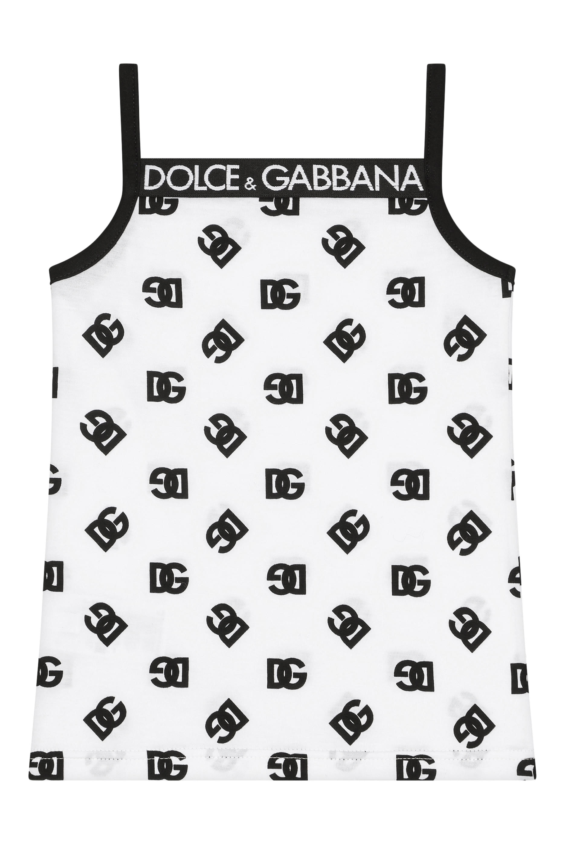 Kids Jersey Tank Top with DG Logo Print