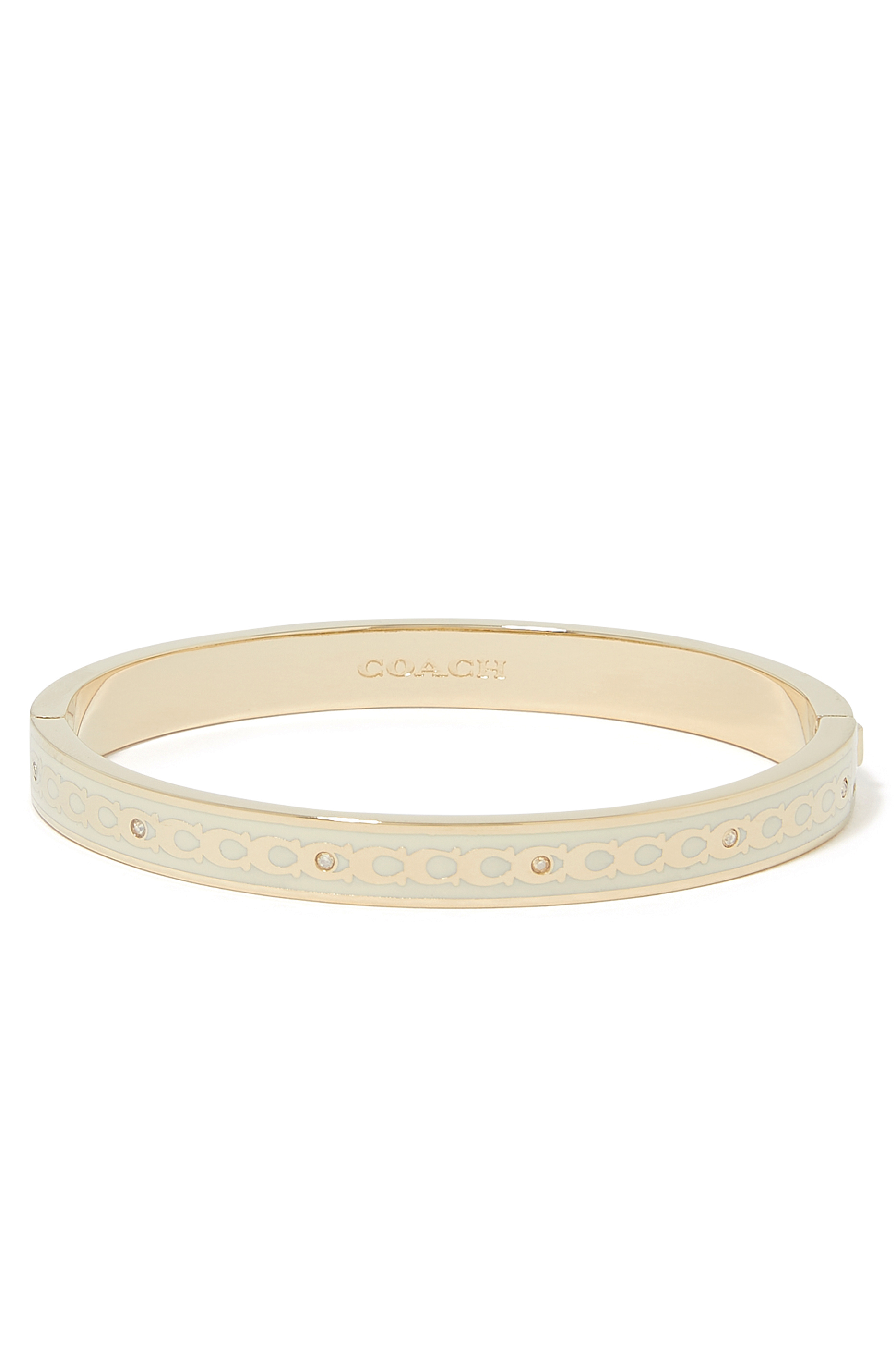 Signature C Hinged Bangle Bracelet