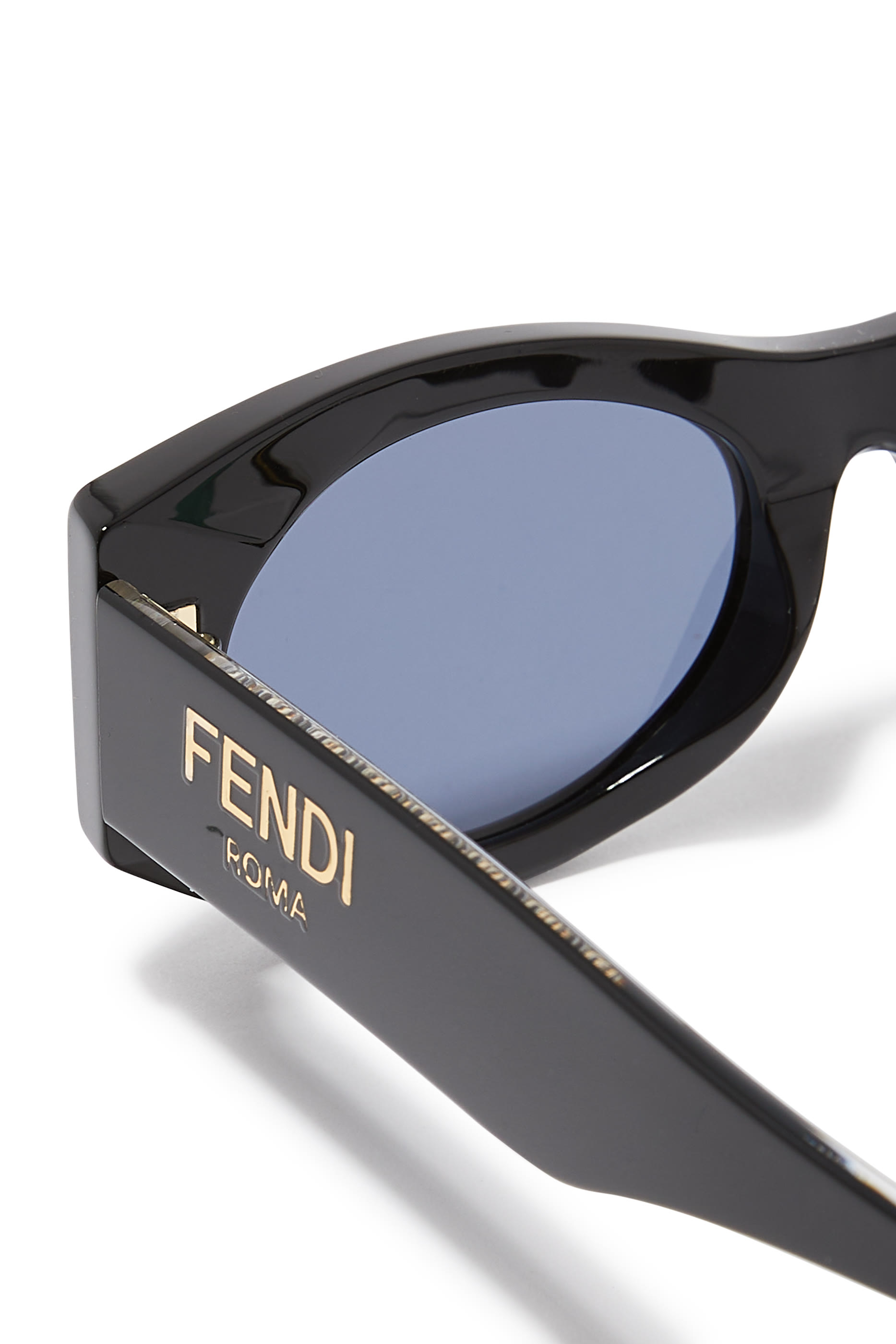 Fendi Roma Black Oval Sunglasses