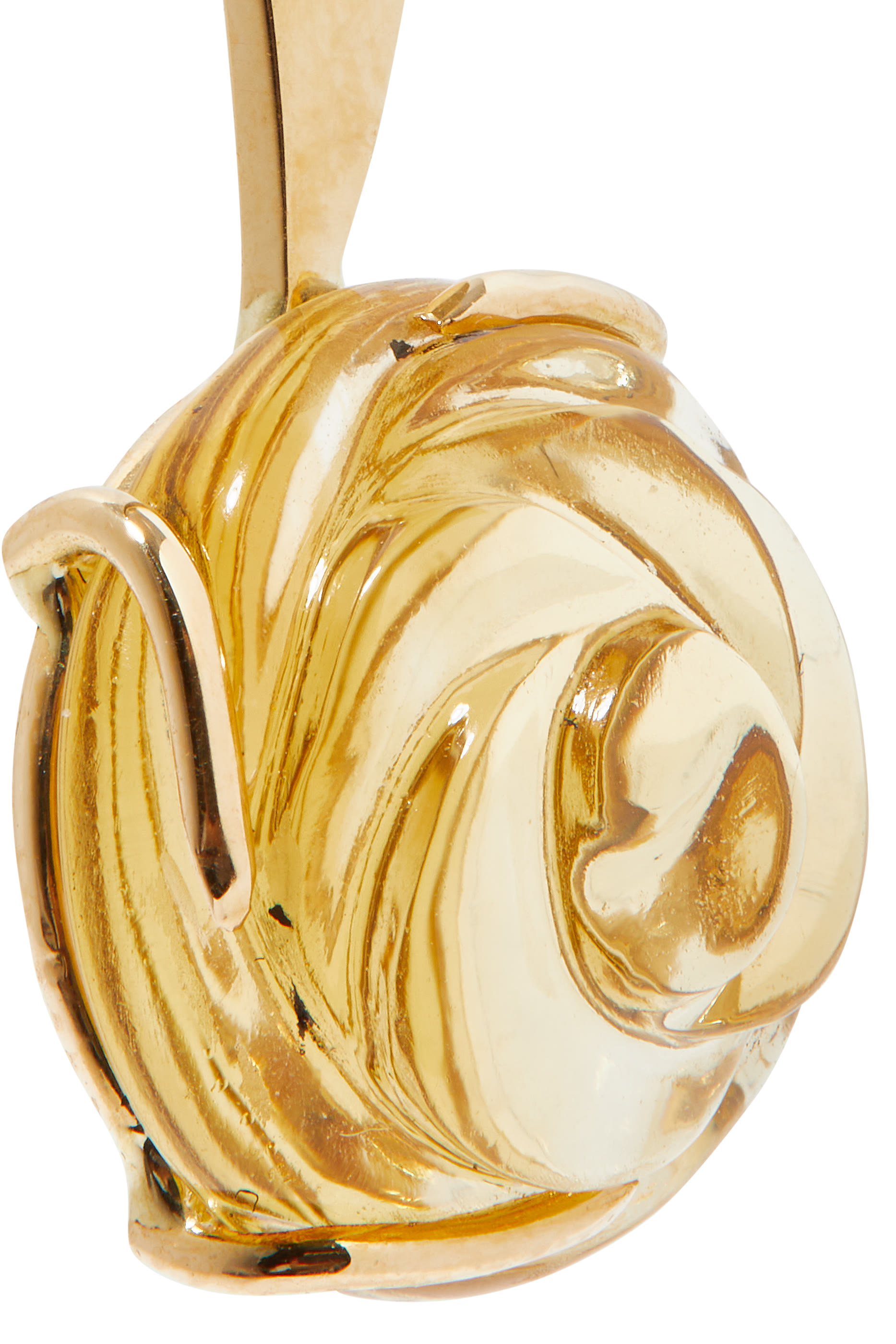 Oula Citrine Drop Earrings, 18k Yellow Gold with Citrine Stone