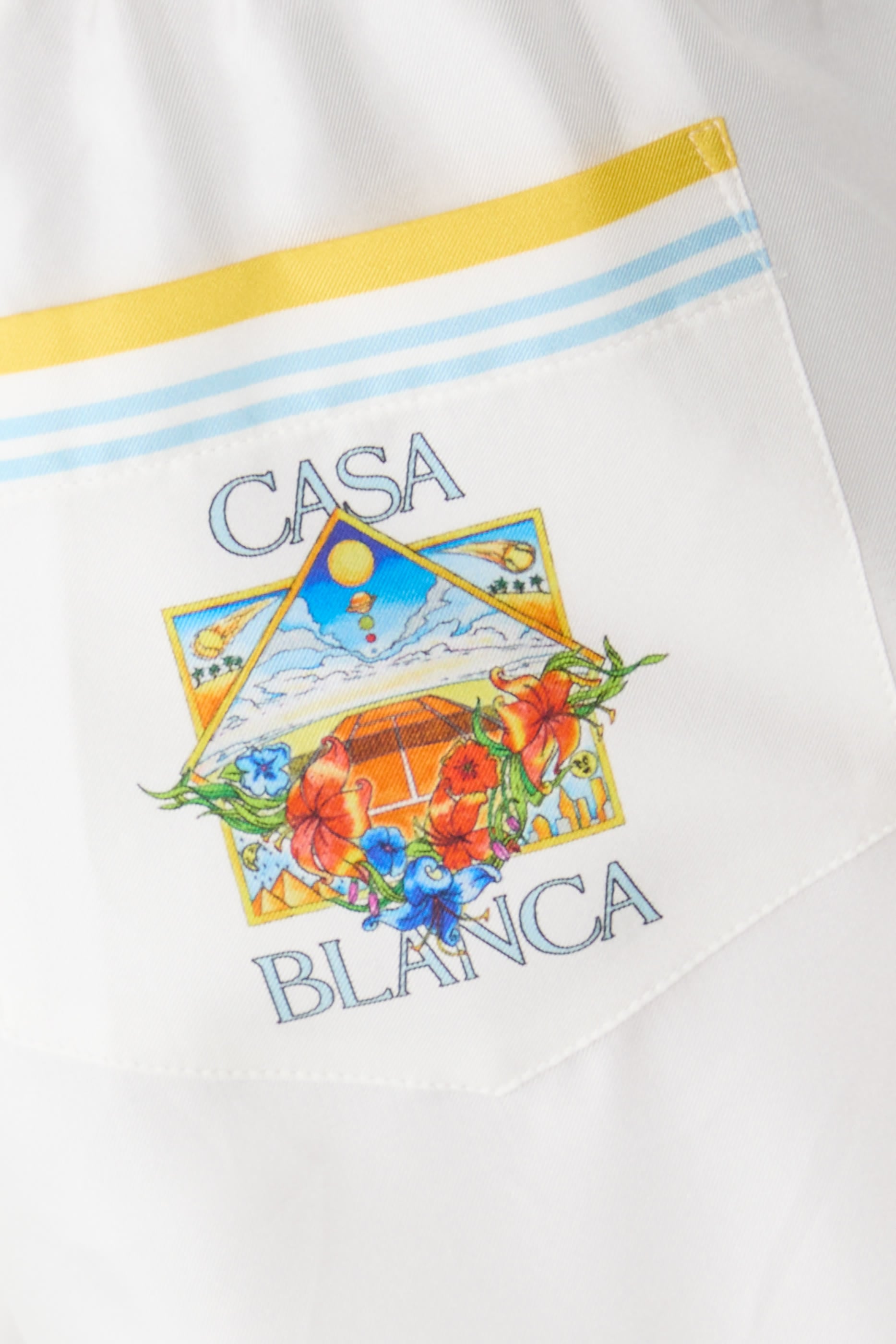 Tennis Landscape Silk Shorts 