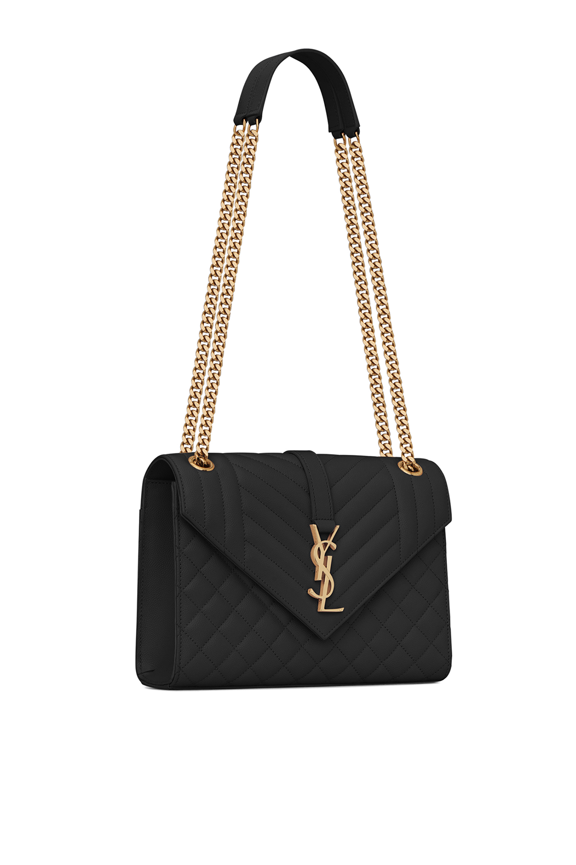 Envelope Medium Bag in Mix Matelass&eacute; Grain de Poudre Embossed Leather